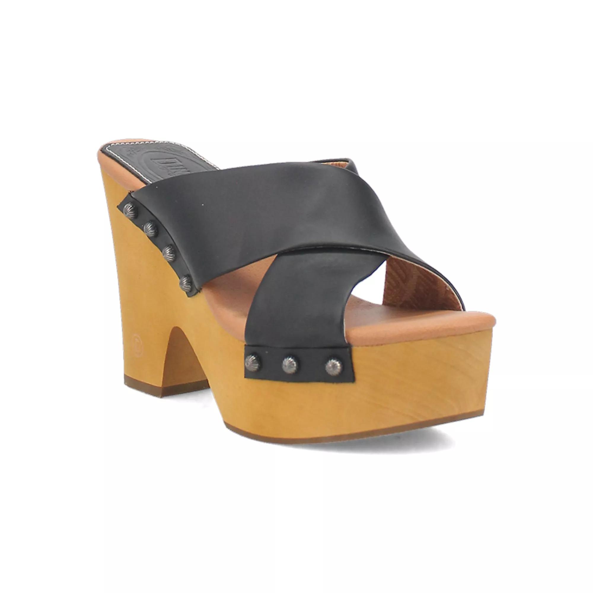 Dingo Driftwood Womens Leather Platform Sandals Product Image