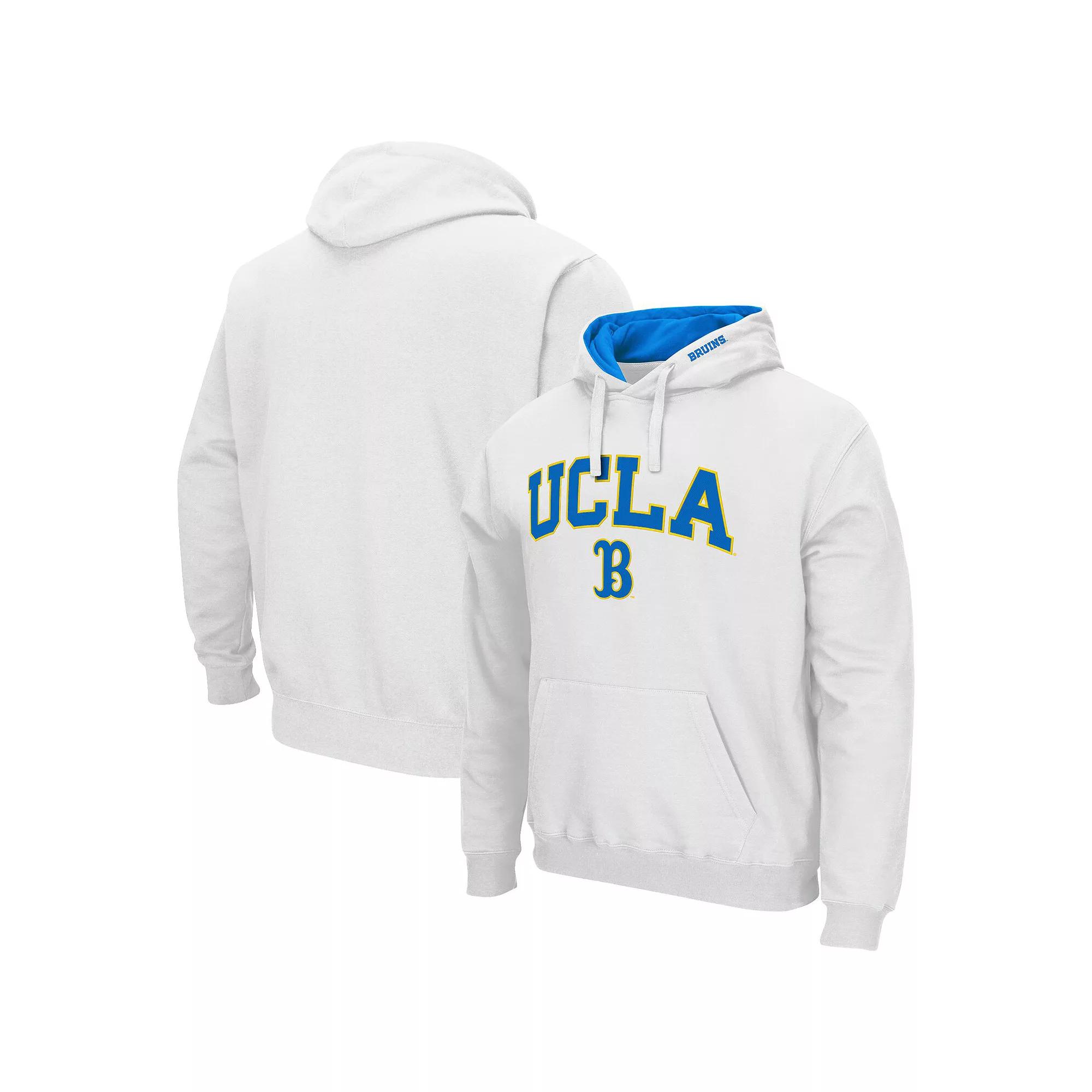 Men's Colosseum White UCLA Bruins Arch & Logo 3.0 Pullover Hoodie,  Product Image