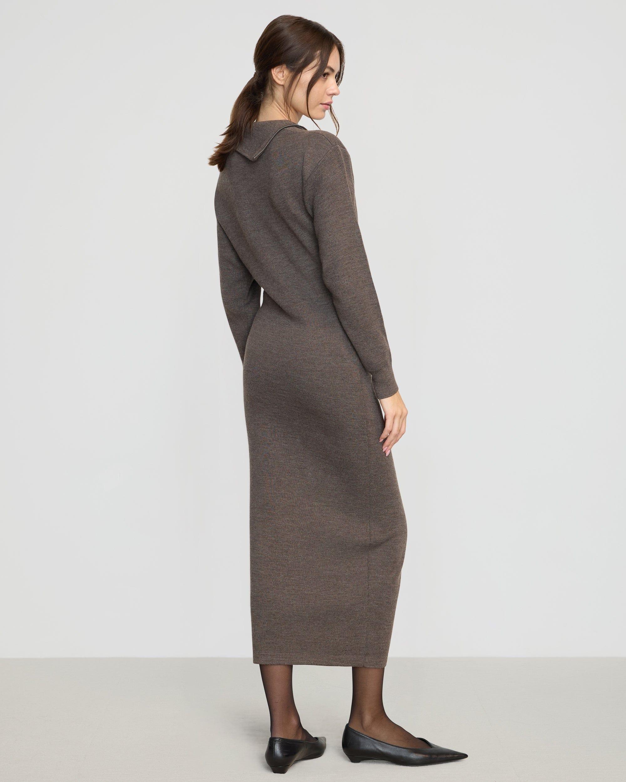 Yara Zipper Sweater Dress Product Image