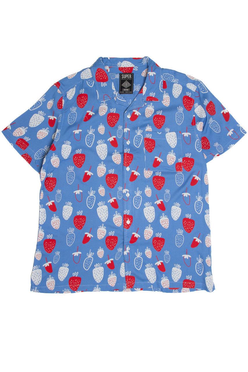 Strawberries From Heaven Button Up Shirt Product Image