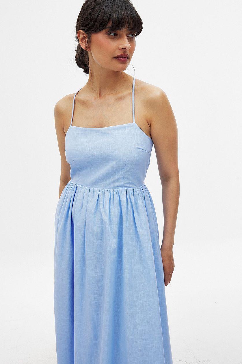 Open Back Tie Detail Midi Dress Product Image