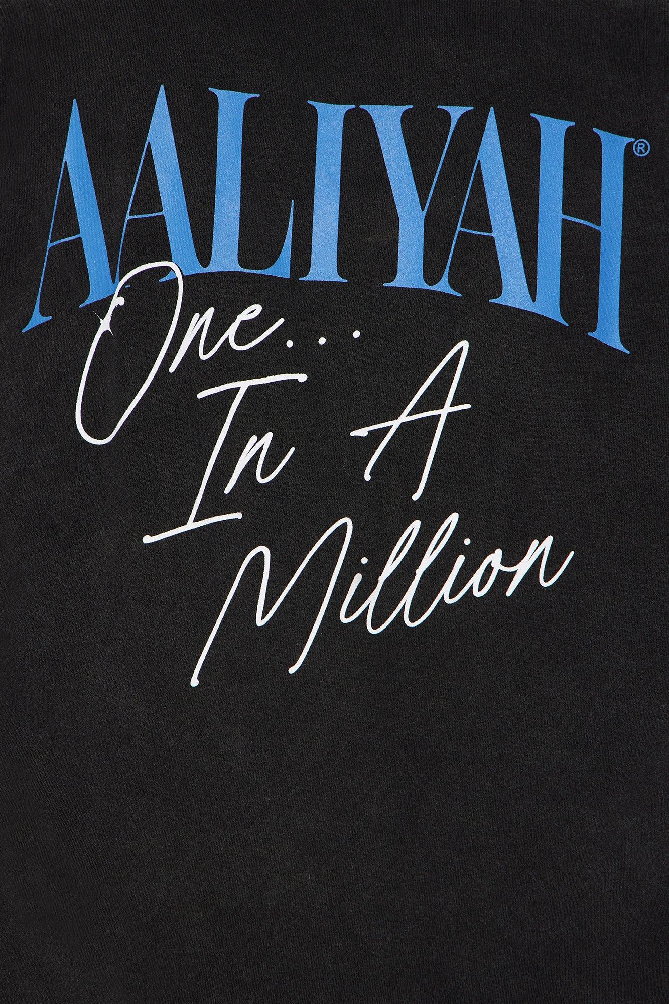 Aaliyah One In A Million Oversize Wash Tee - Black Wash Female Product Image