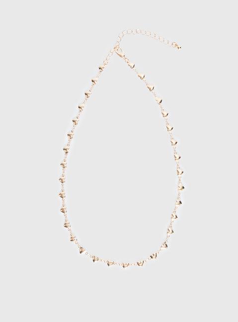 Kinsey Heart Necklace Gold Product Image