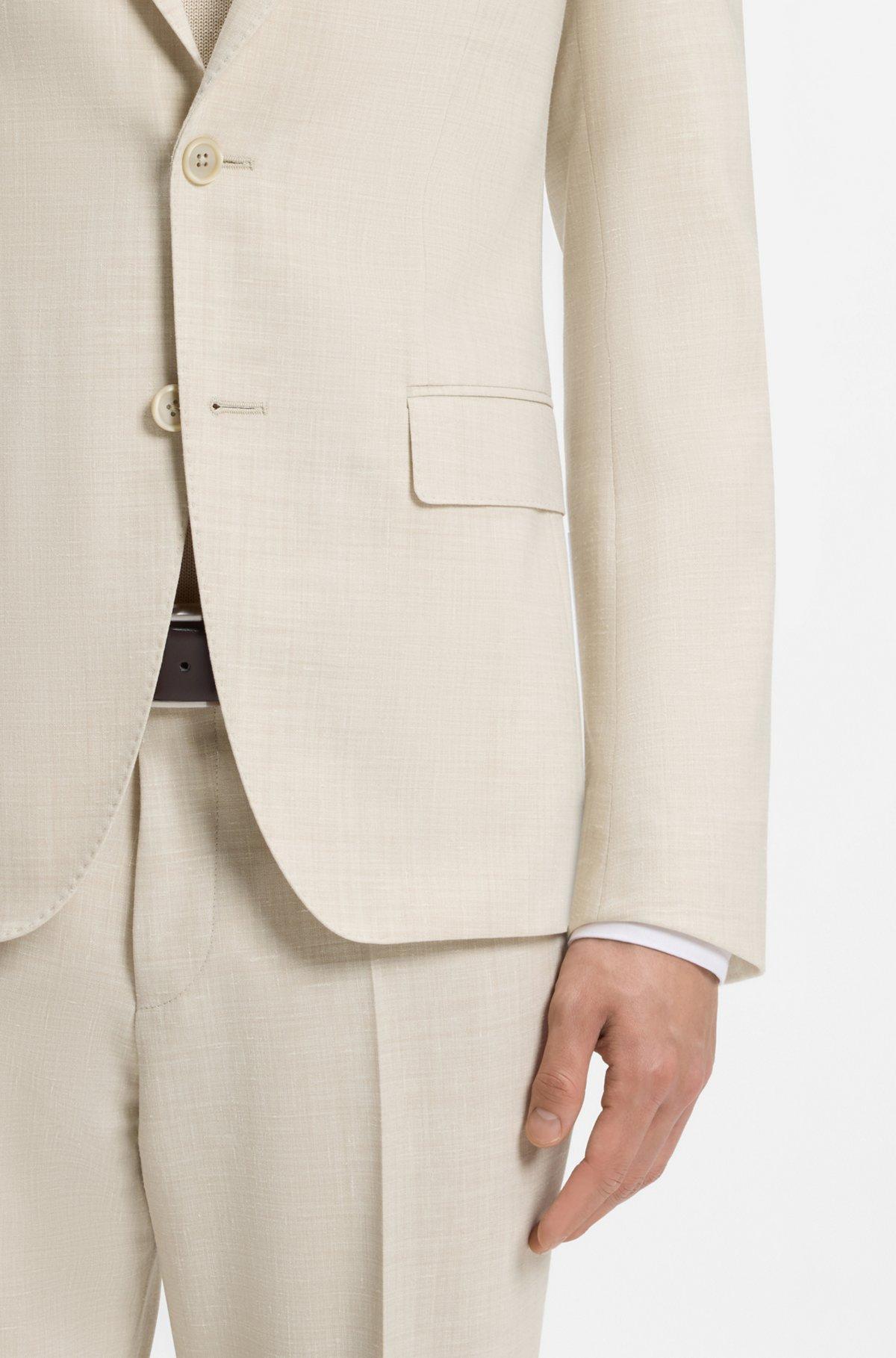 Two-piece slim-fit suit in micro-patterned cloth Product Image