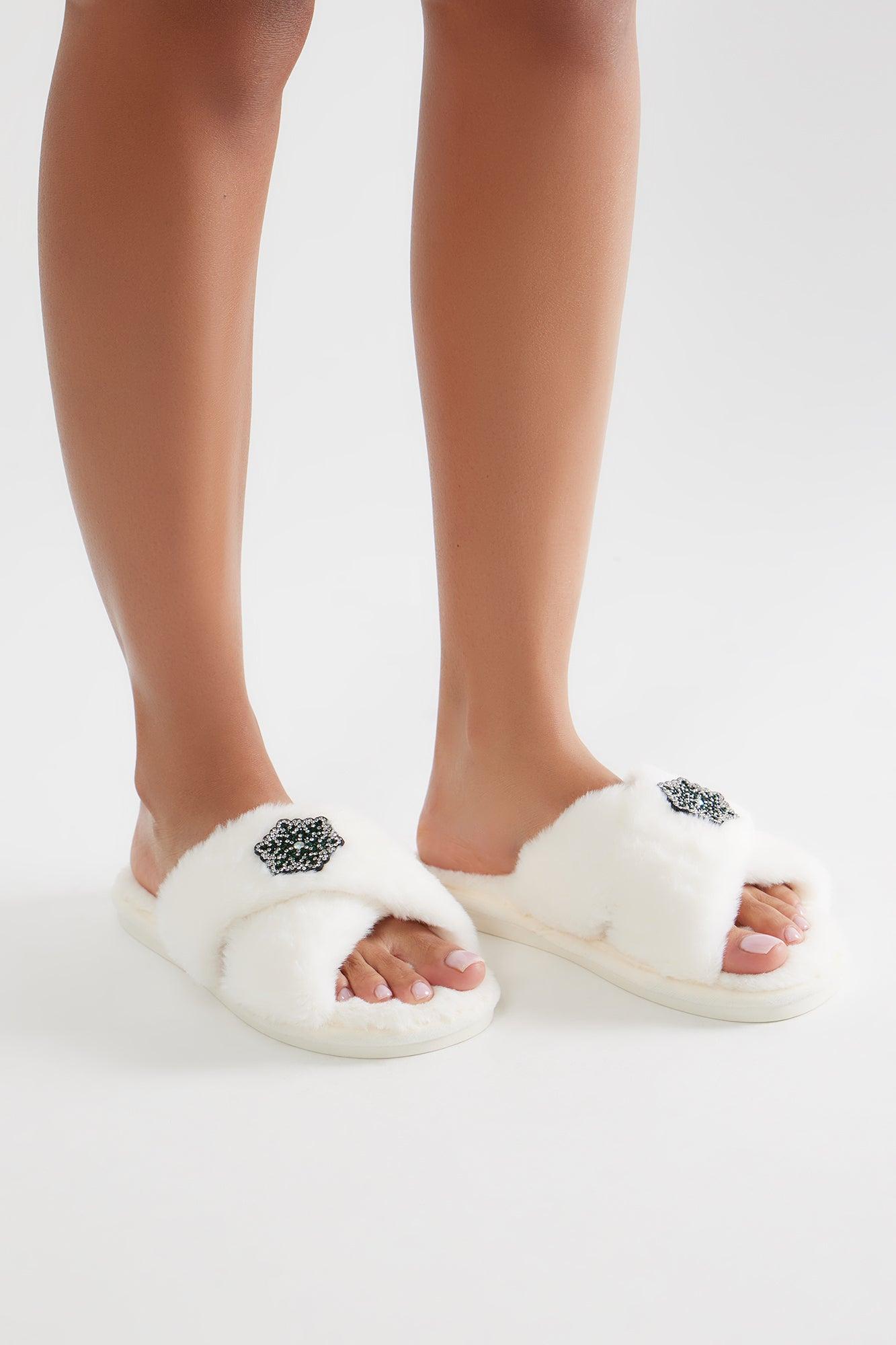Cozy Cabin Holiday Slippers - Blue/combo Product Image