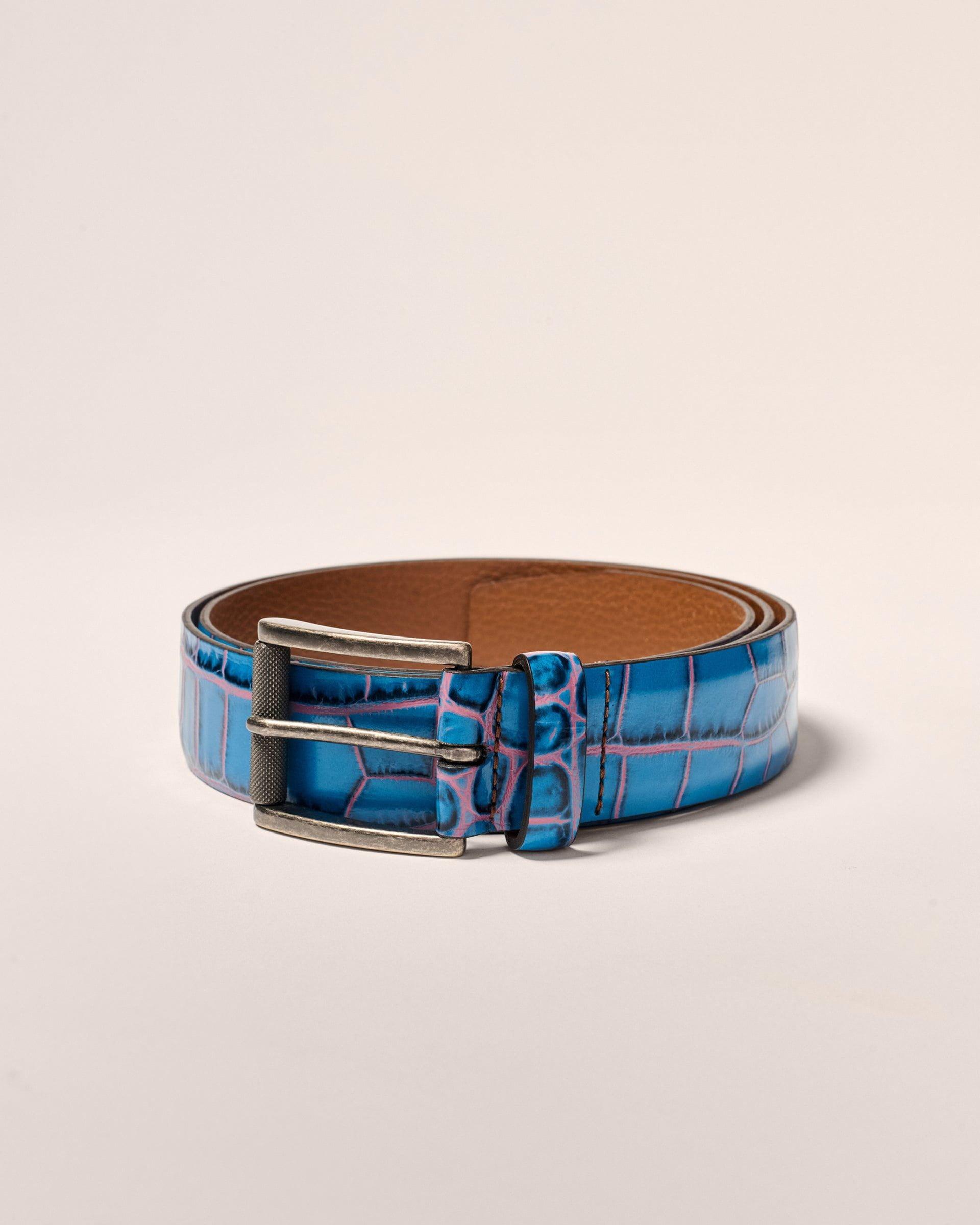 Crocco Leather Embossed Belt Male Product Image