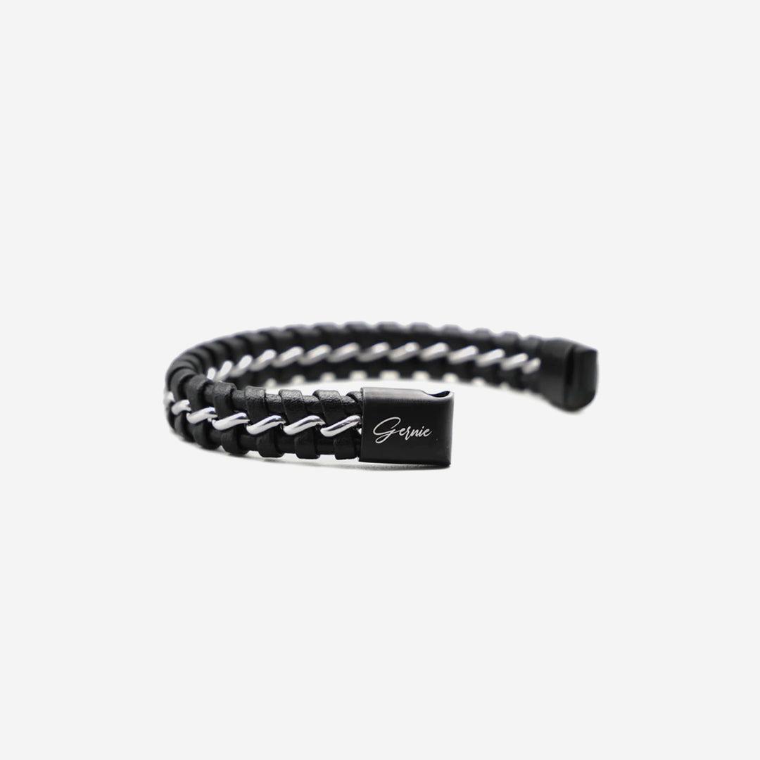 Men's Genuine Leather Braided Santa Monica Bracelet Product Image