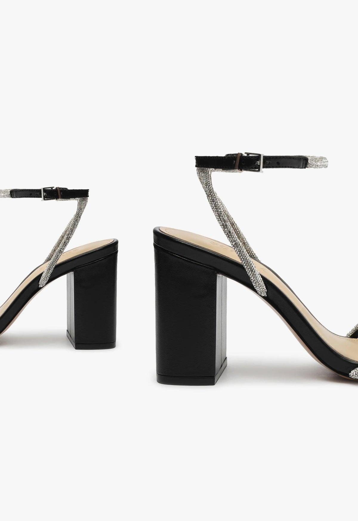 Jewell Block Leather Sandal Female Product Image