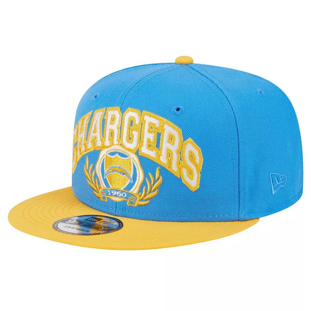 Men's New Era Powder Blue/Gold Los Angeles Chargers Team Establish 9FIFTY Snapback Hat, Light Product Image
