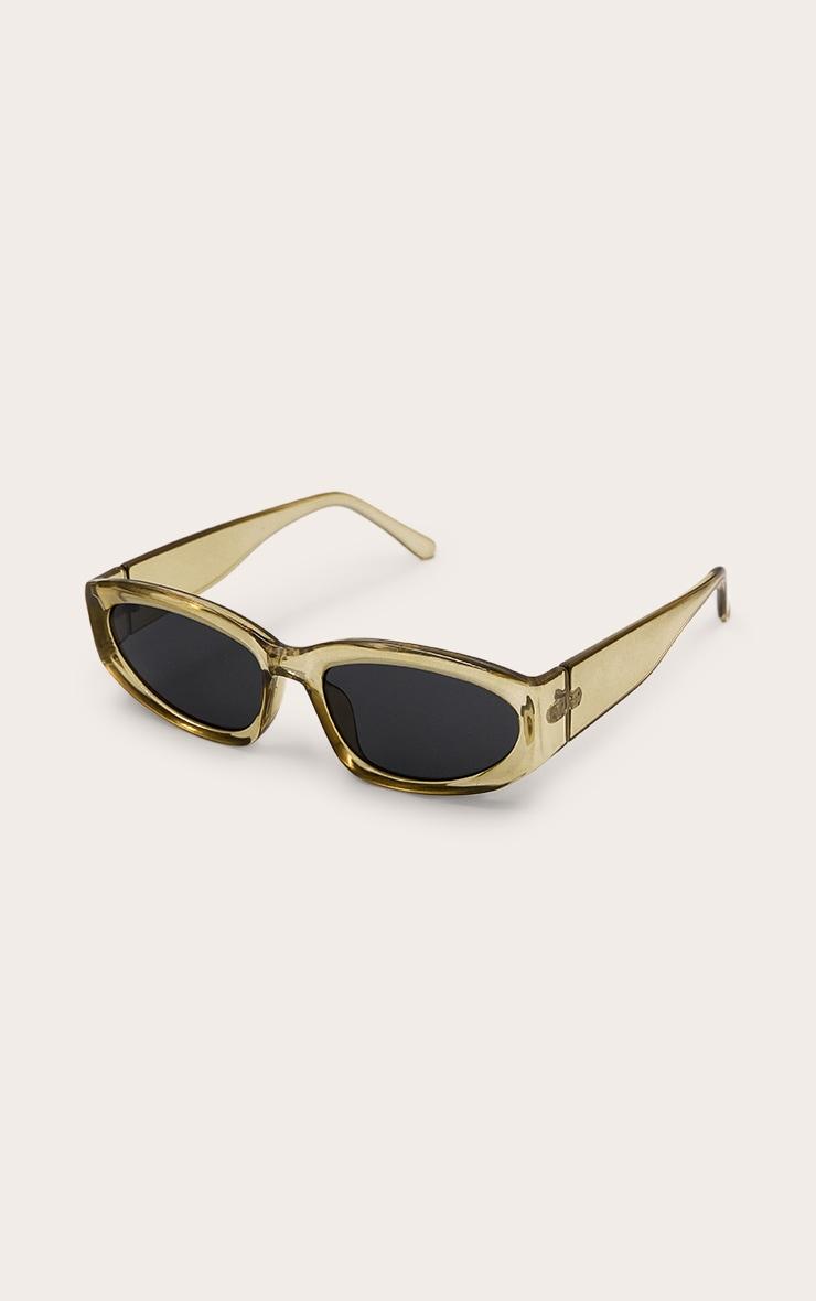 Butter Yellow Chunky Angled Sunglasses Product Image