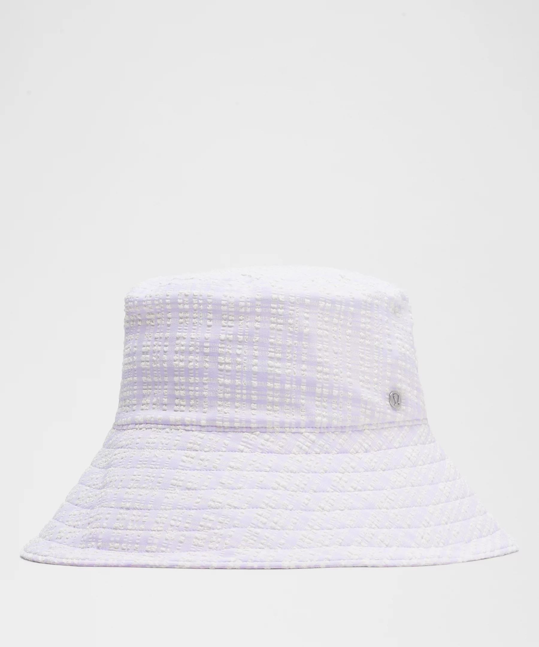Women's Seersucker Check Wide-Brim Hat Product Image