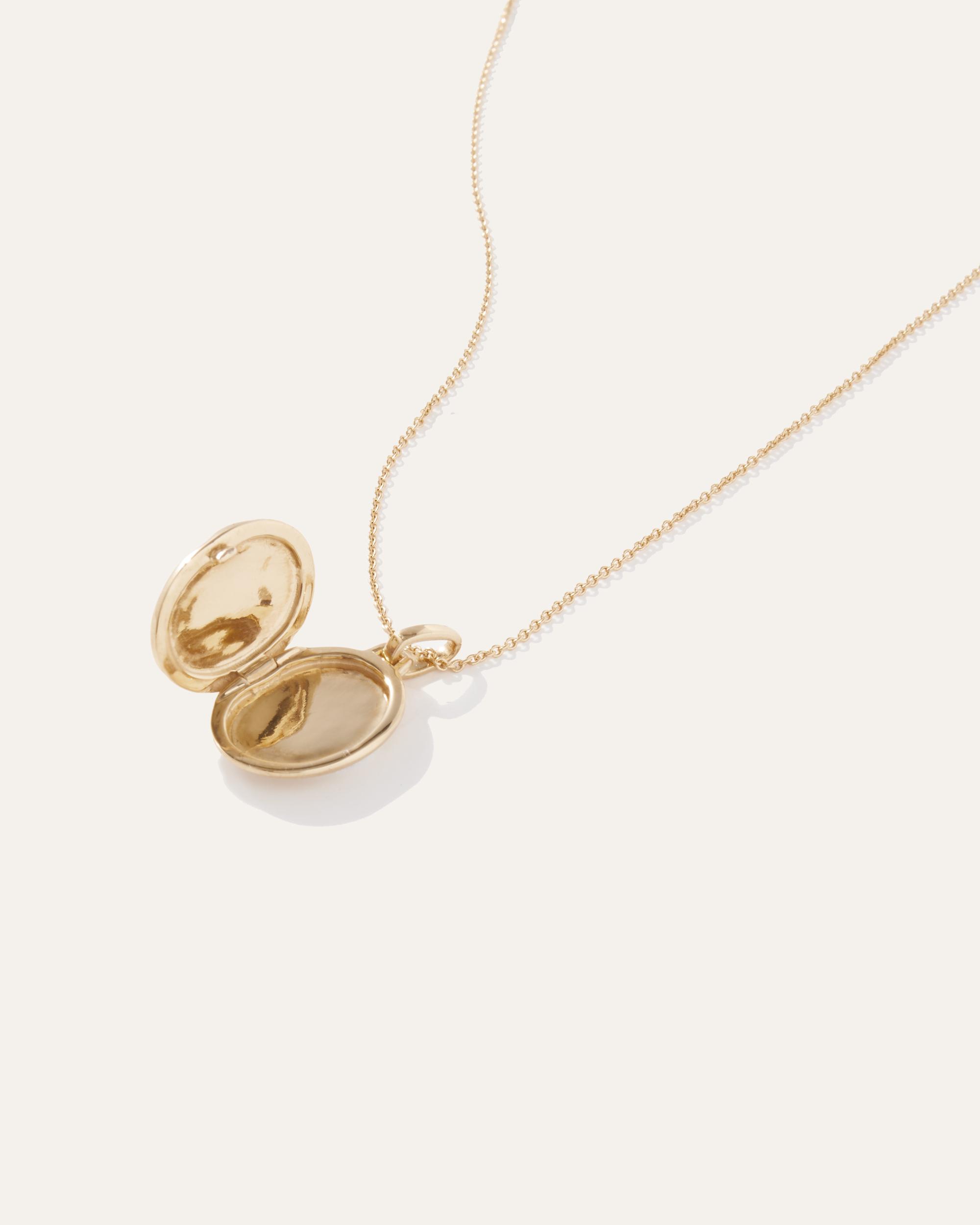 Quince | Women's Croissant Oval Locket Necklace Product Image