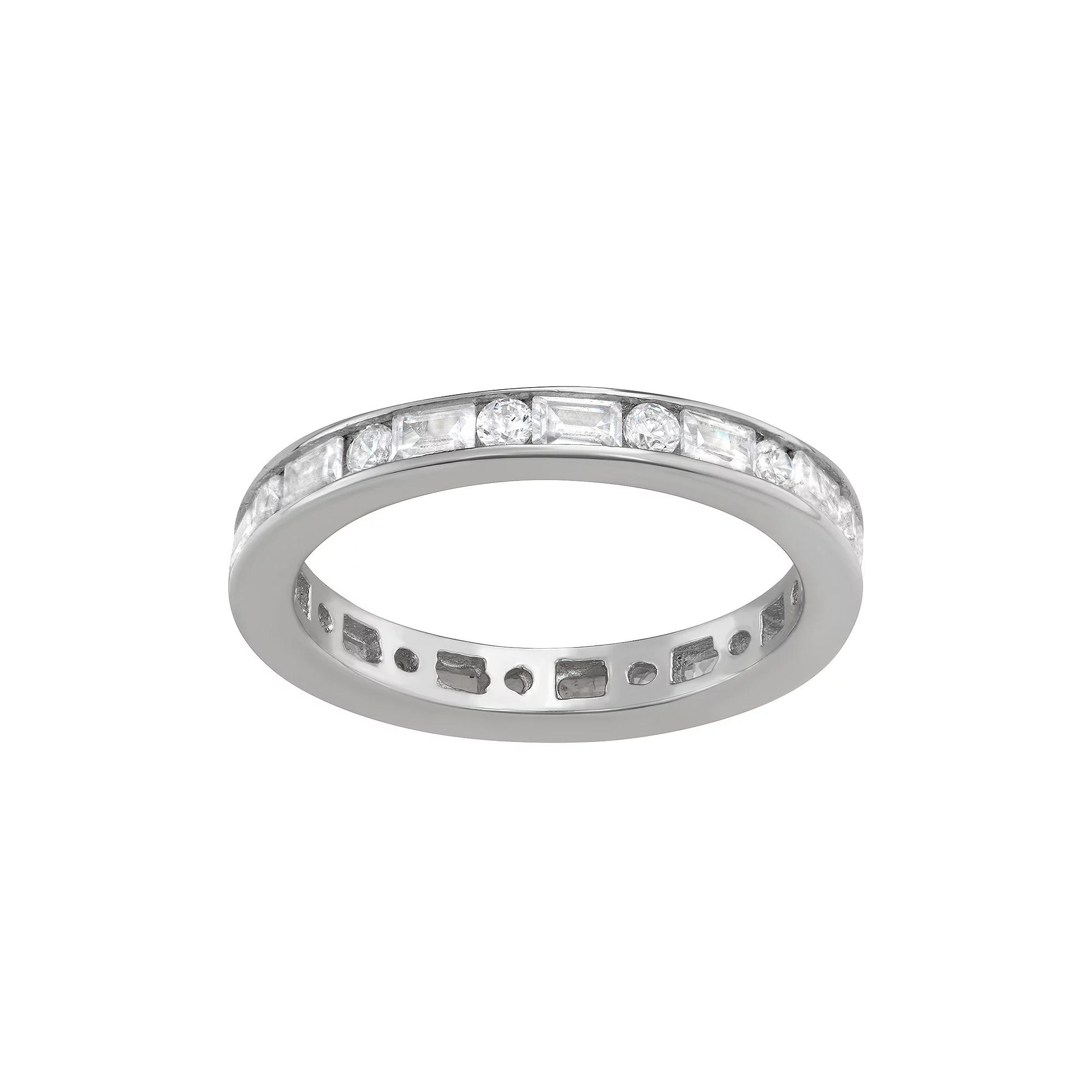 Contessa Di Capri Cubic Zirconia Square & Baguette Eternity Band, Women's,  Product Image