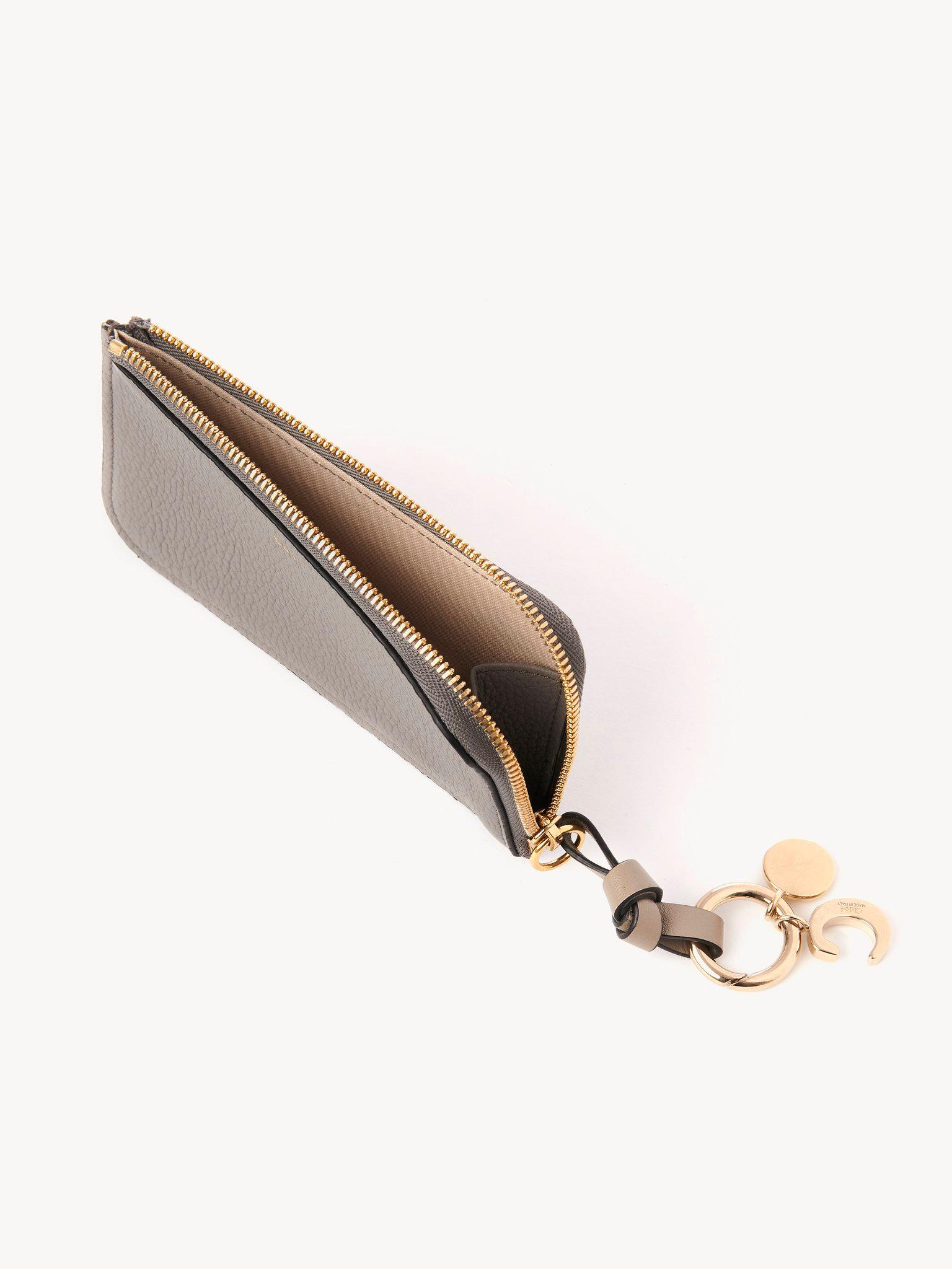 Alphabet wallet in grained leather Product Image