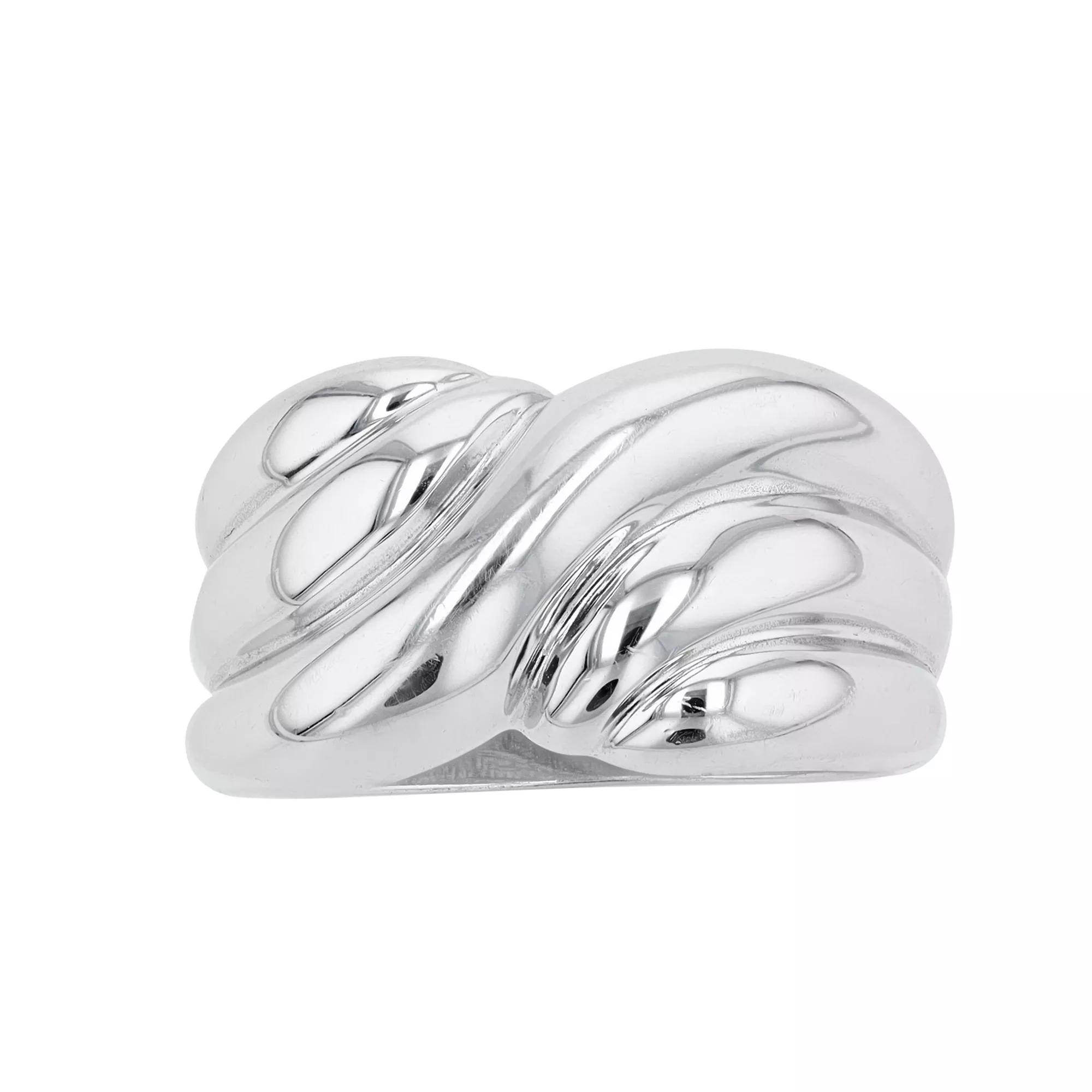 Traditions Jewelry Company Sterling Silver Wavy Textured Dome Ring, Women's, Size: 9 Product Image