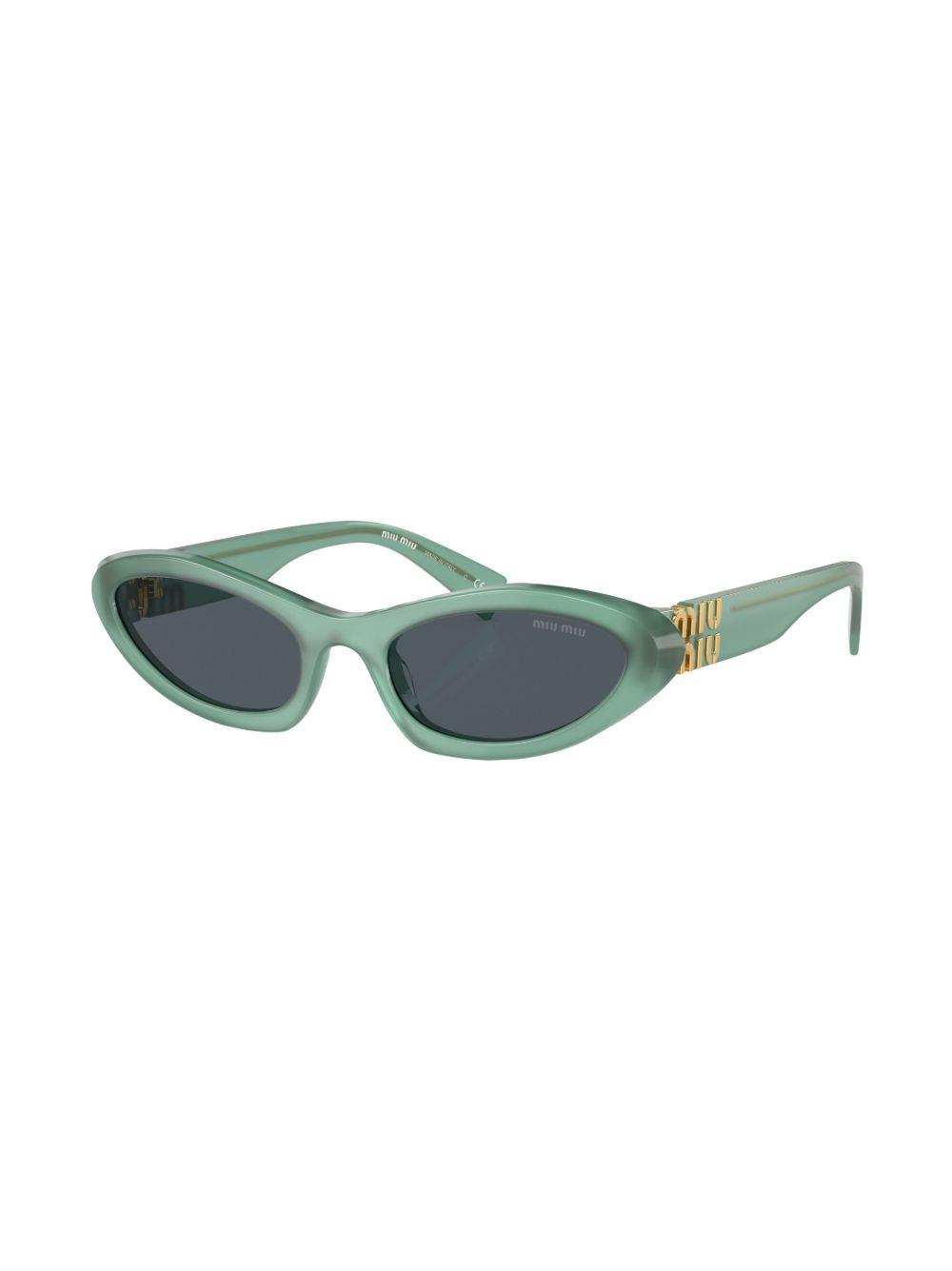 logo-plaque oval-frame sunglasses Product Image