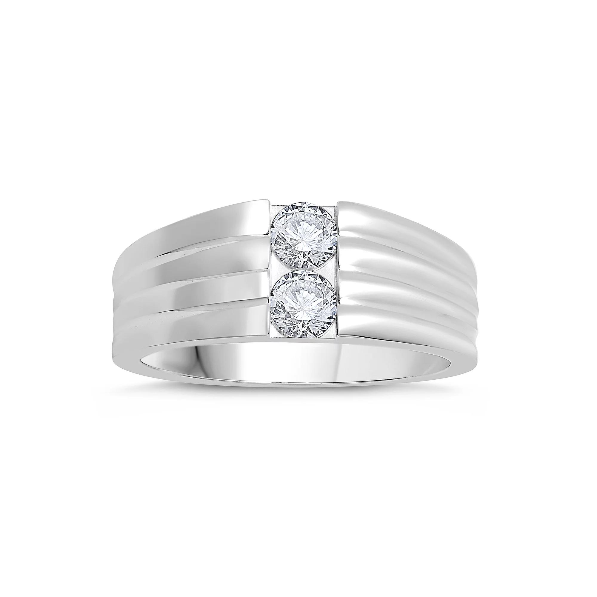 Galaxie Solaire 10k White Gold 1/2 Carat T.W. Lab-Grown Diamond Men's Ring, 10k Whgold Product Image