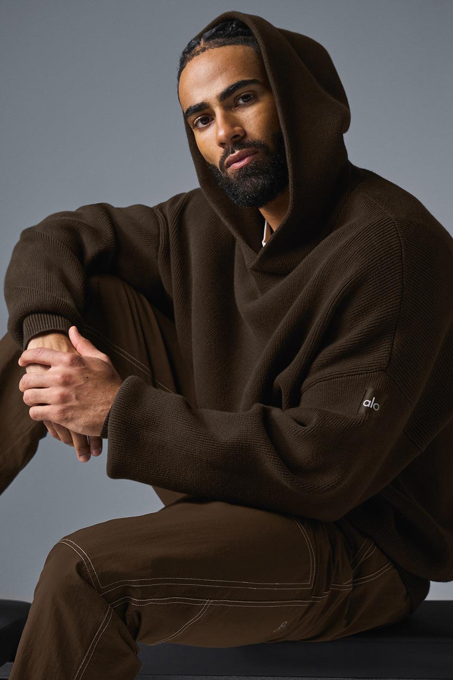 Scholar Hooded Sweater - Espresso Product Image