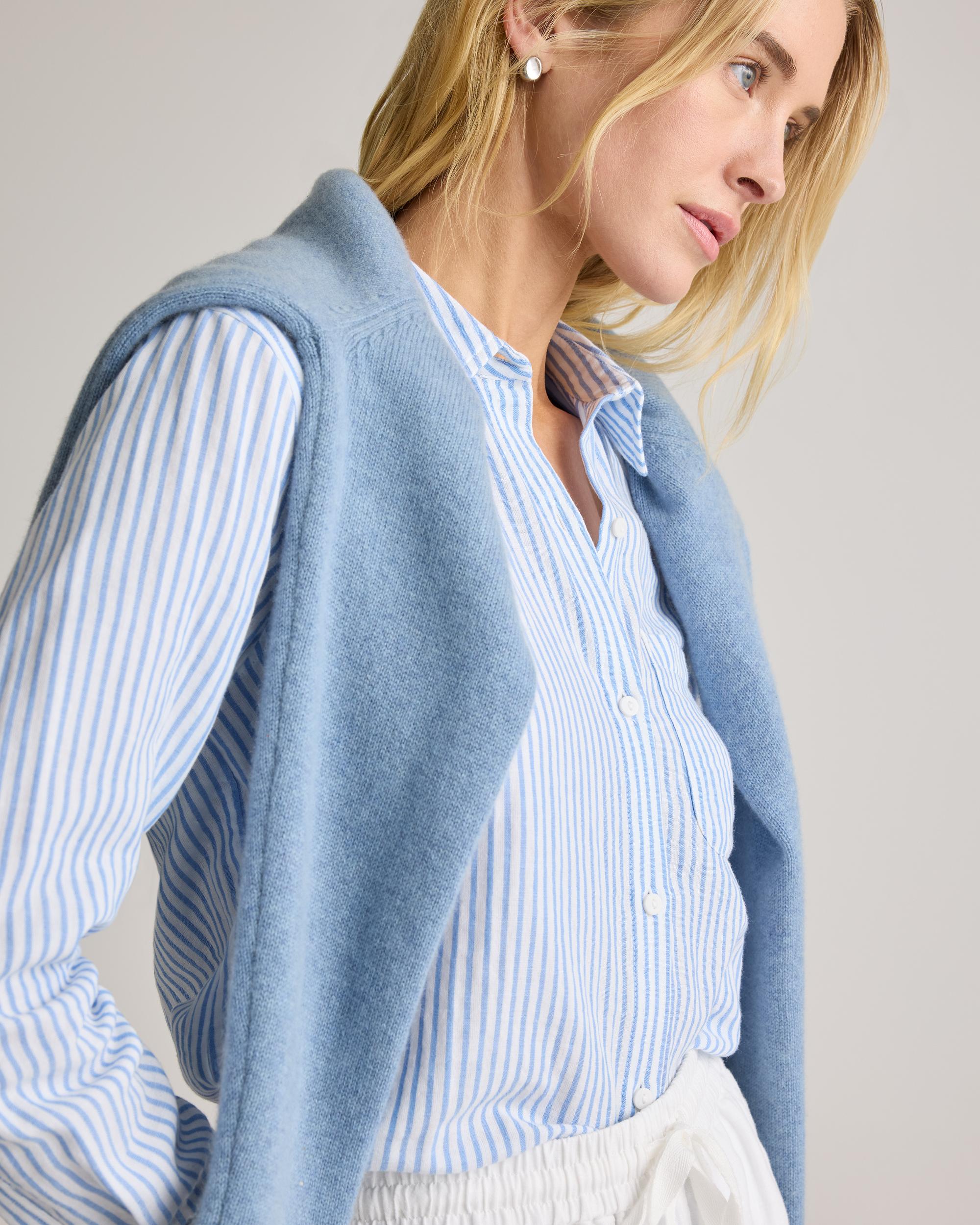 Quince | Women's Gauze Long Sleeve Shirt Organic Cotton Product Image
