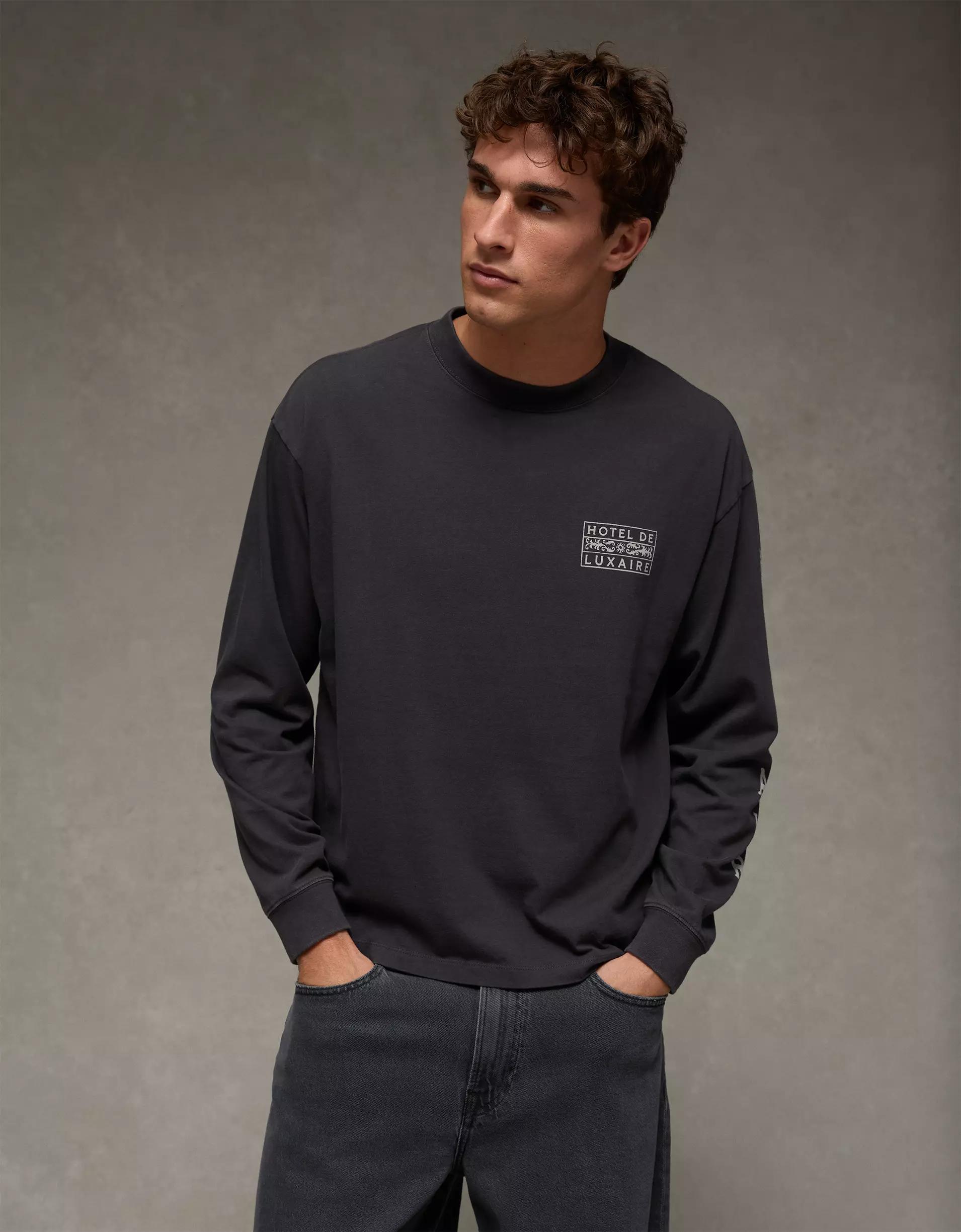 AE Boxy Long Sleeve Graphic T-Shirt Product Image