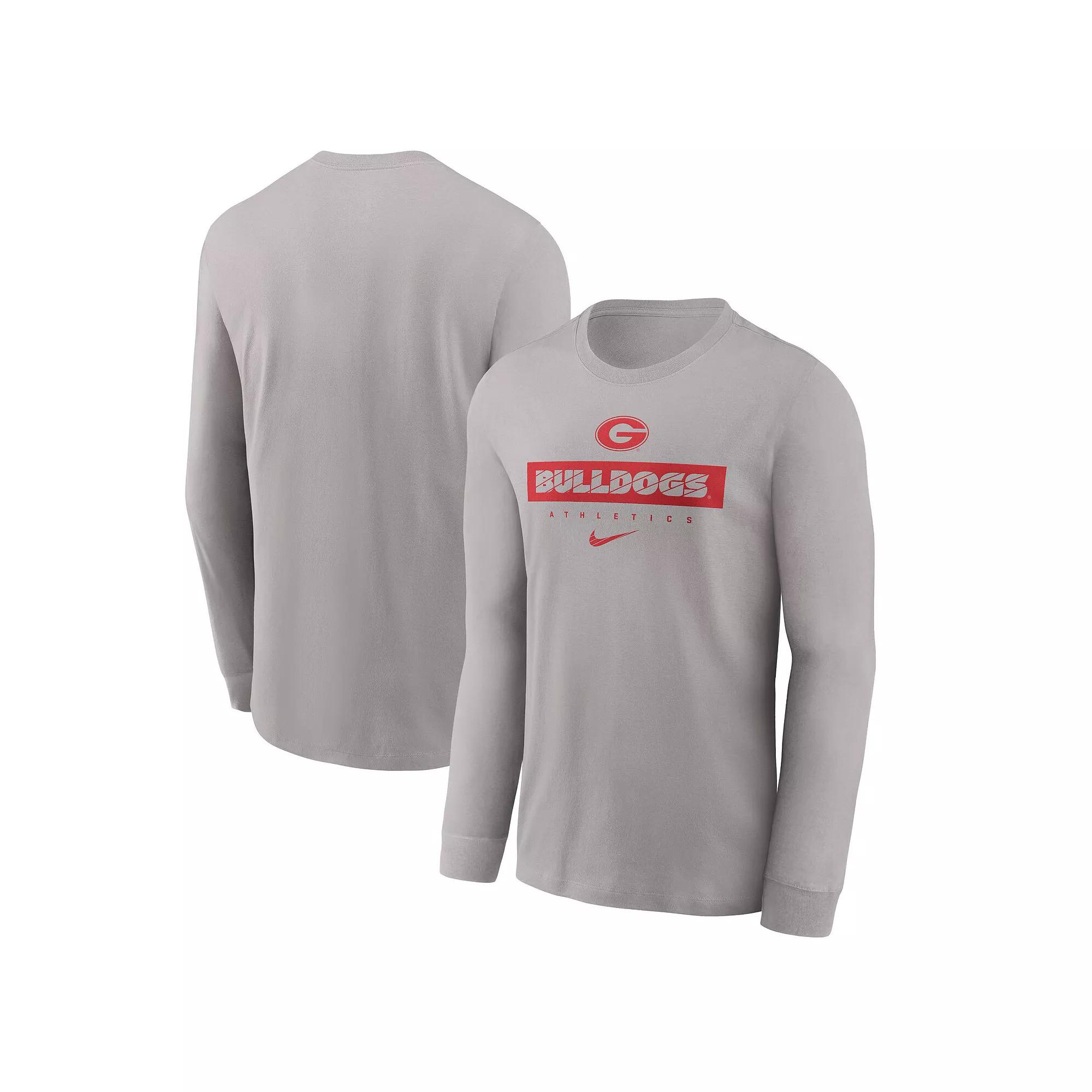 Men's Nike Gray Georgia Bulldogs 2024 Sideline Legend Performance Long Sleeve T-Shirt, Size: Medium, Grey Product Image