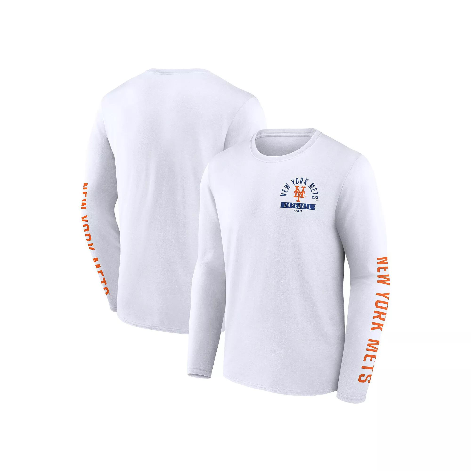 Mens Fanatics New York Mets Press Box Long Sleeve T-Shirt Product Image