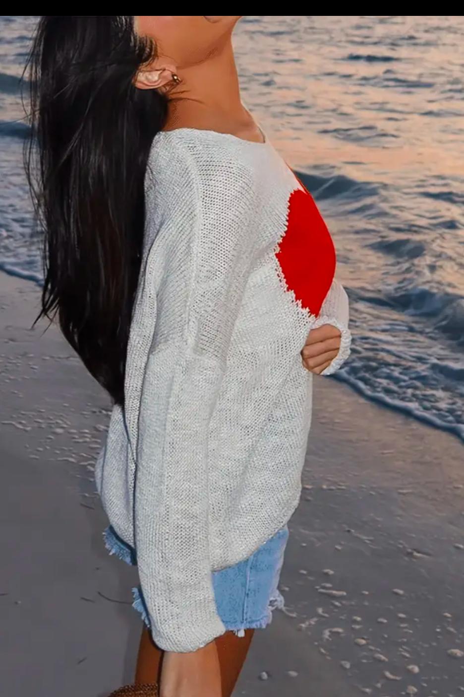Red Heart Sweater Product Image