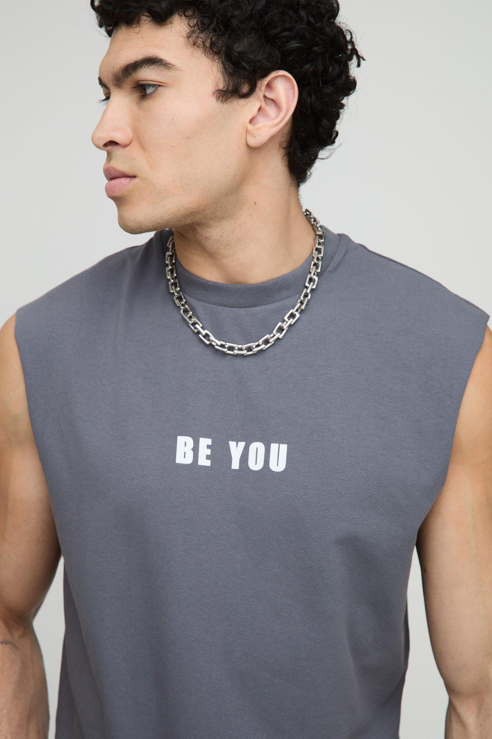 Boxy Be You Washed Pride Tank | boohooMAN USA Product Image