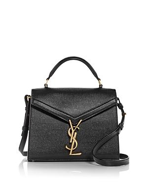 Womens Cassandra Mini Top Handle Bag in Grain De Poudre Embossed Leather Product Image