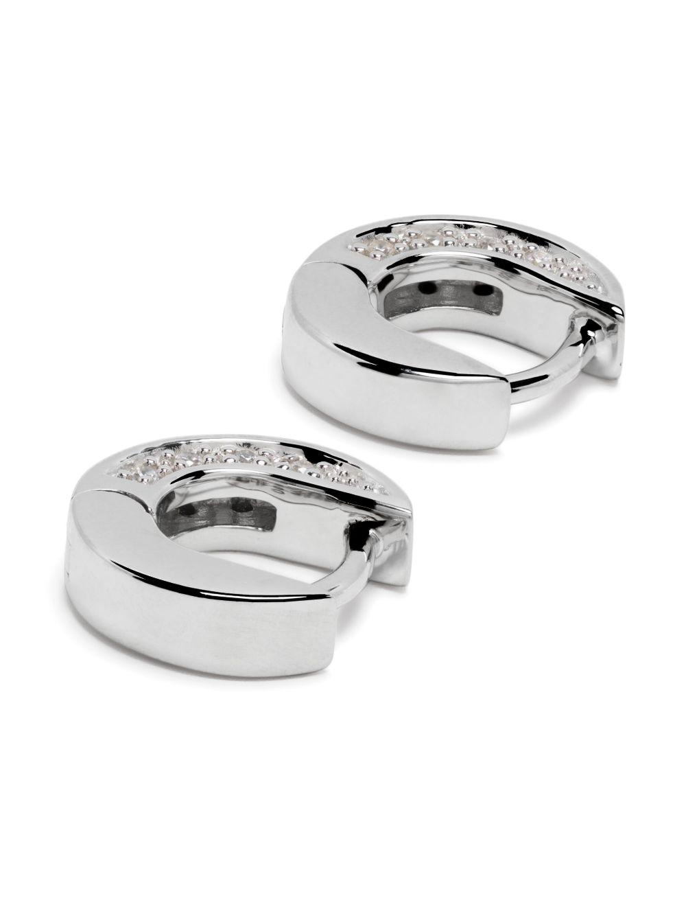 sterling silver Nova Huggies zirconia earrings Product Image