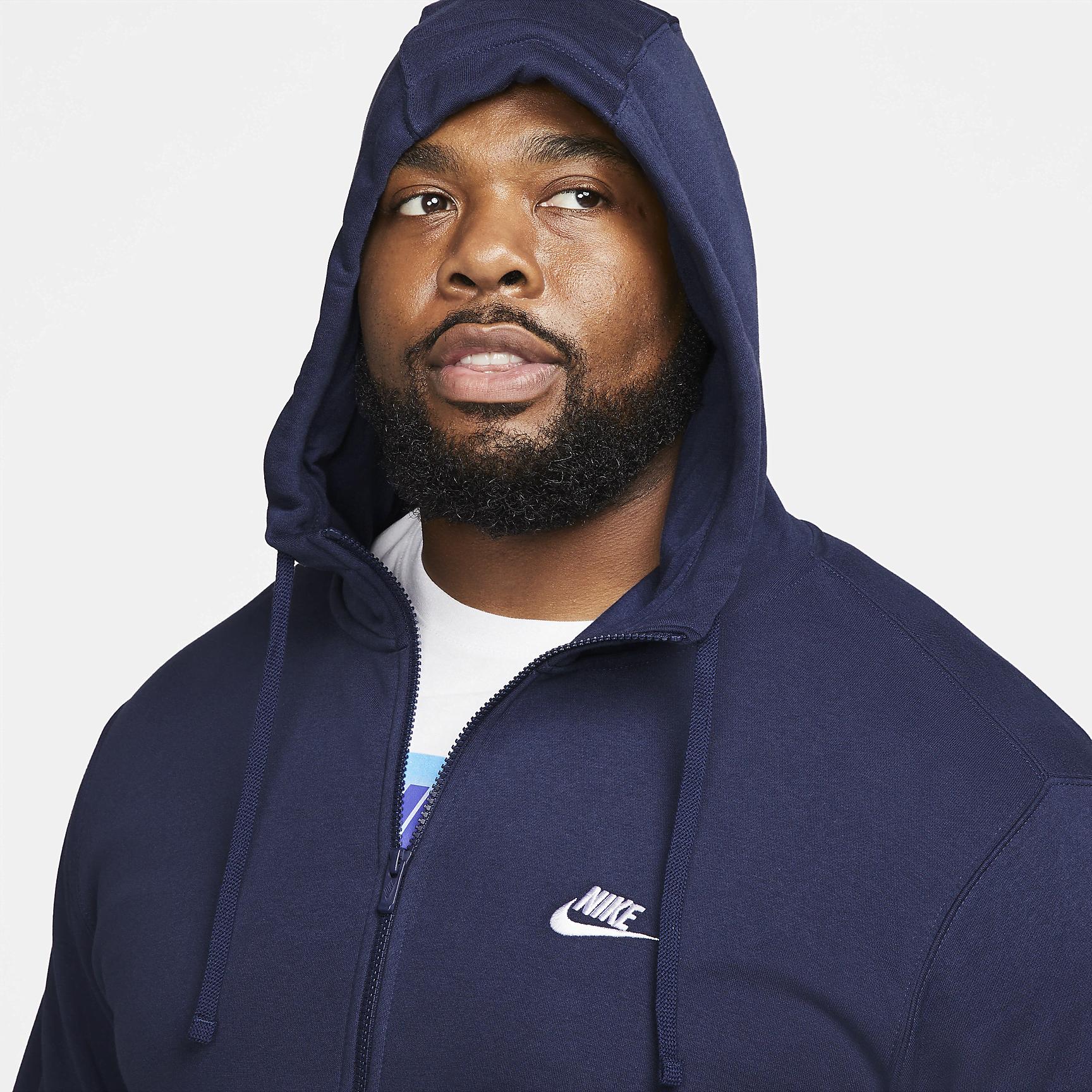 Mens Nike Sportswear Club Fleece Full-Zip Hoodie | BV2645-010 Product Image