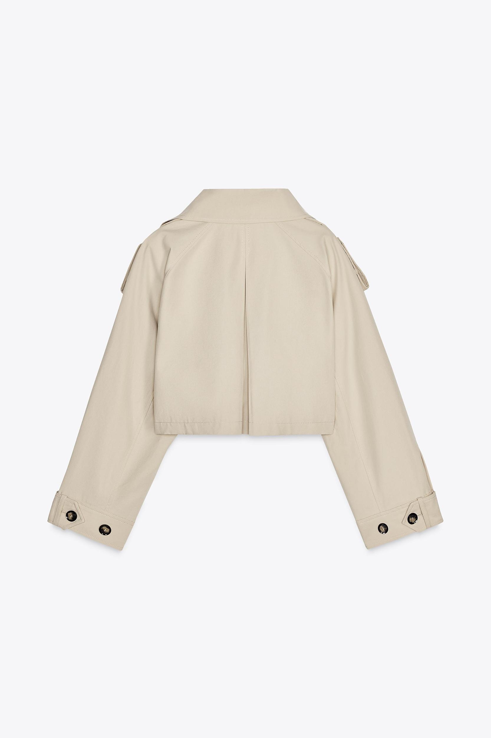 SHORT DOUBLE-BREASTED TRENCH COAT Product Image