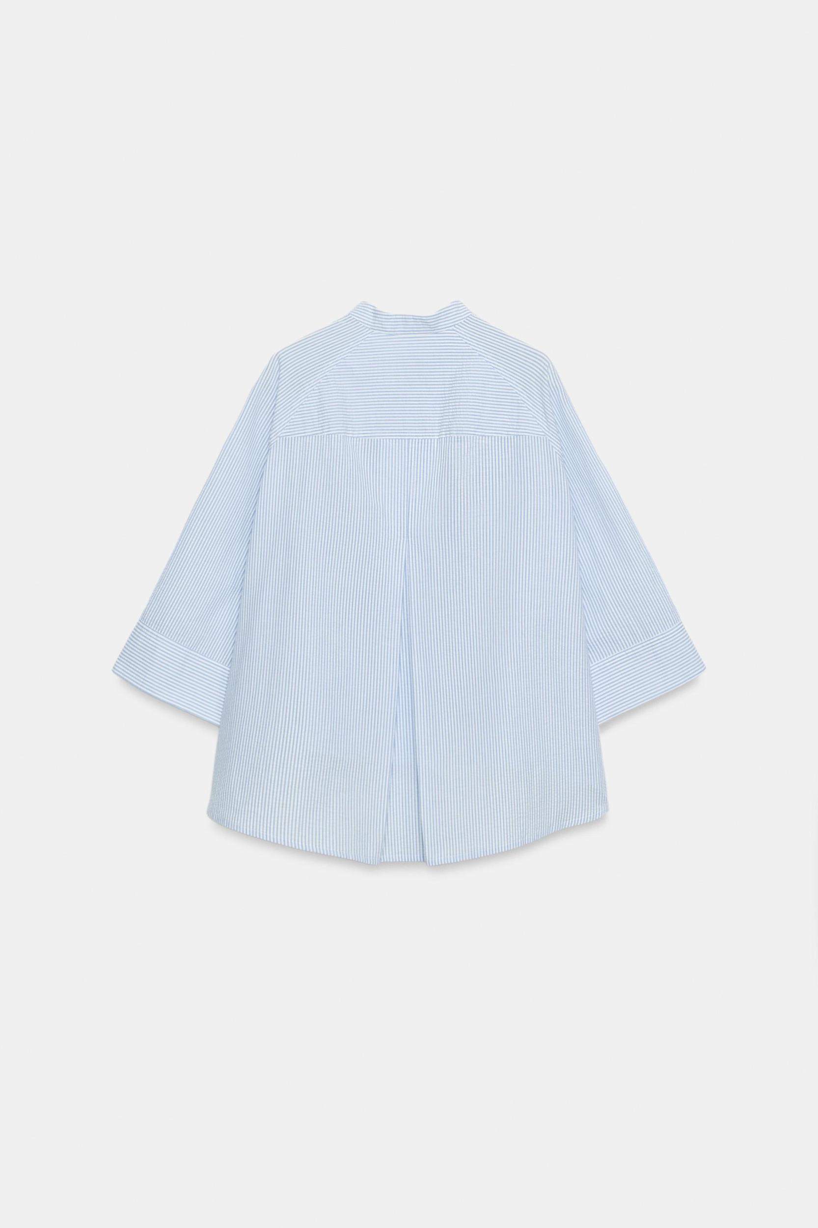 ZW COLLECTION ASYMMETRIC STRIPED SHIRT Product Image