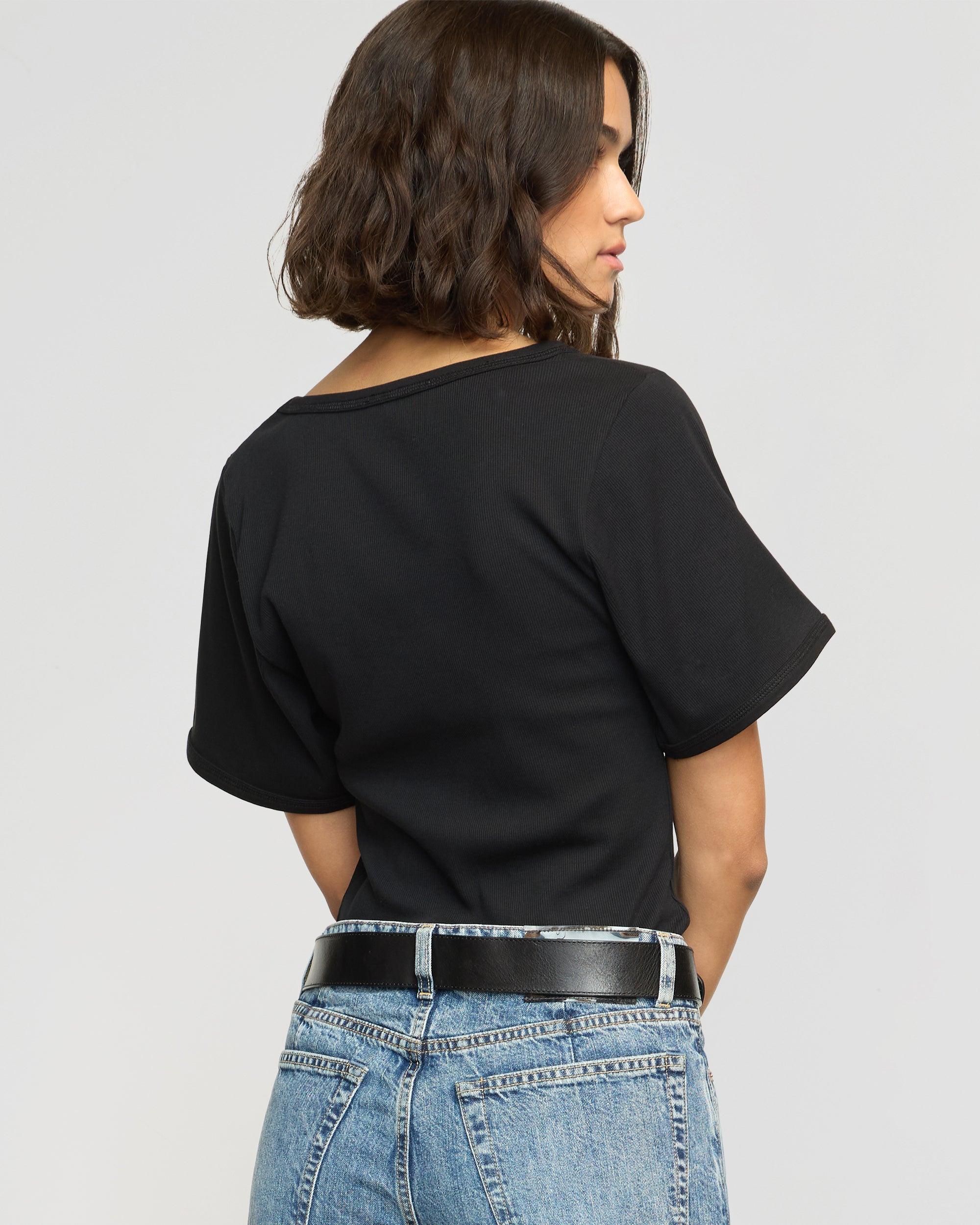 Renee Sculpted Scoop-Neck Tee Product Image