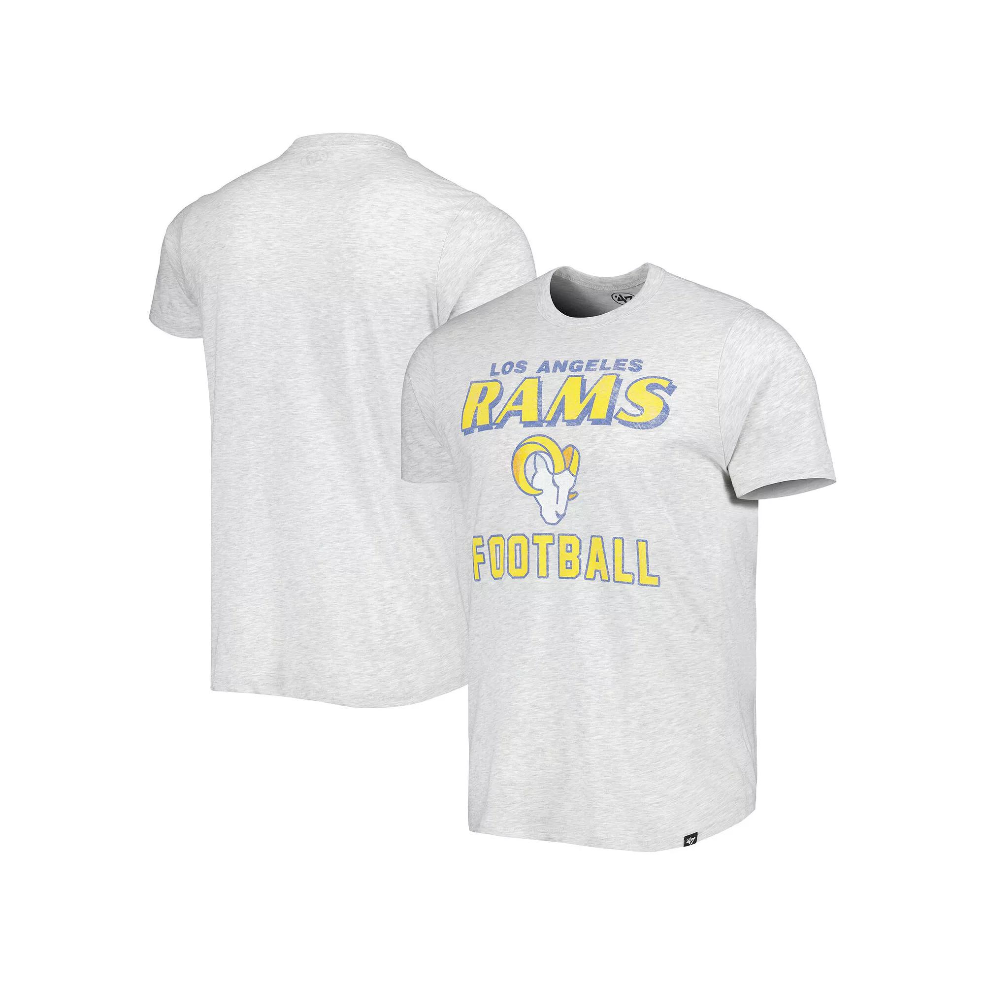 Men's '47 Heathered Gray Los Angeles Rams Dozer Franklin Lightweight T-Shirt,  Product Image