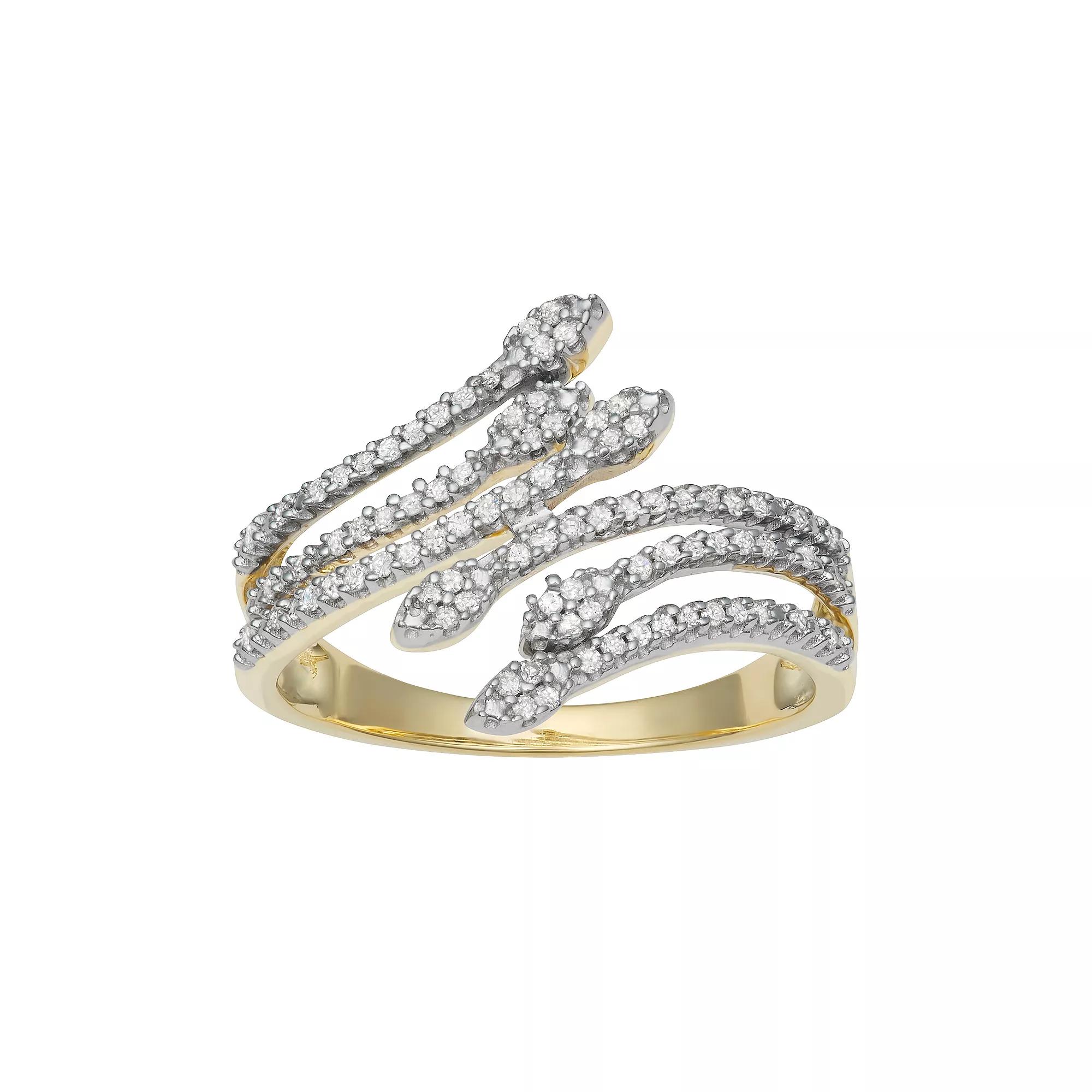 HDI 1/4 Carat T.W. Diamond Ring, Women's, Size: 6, 10k Gold Product Image