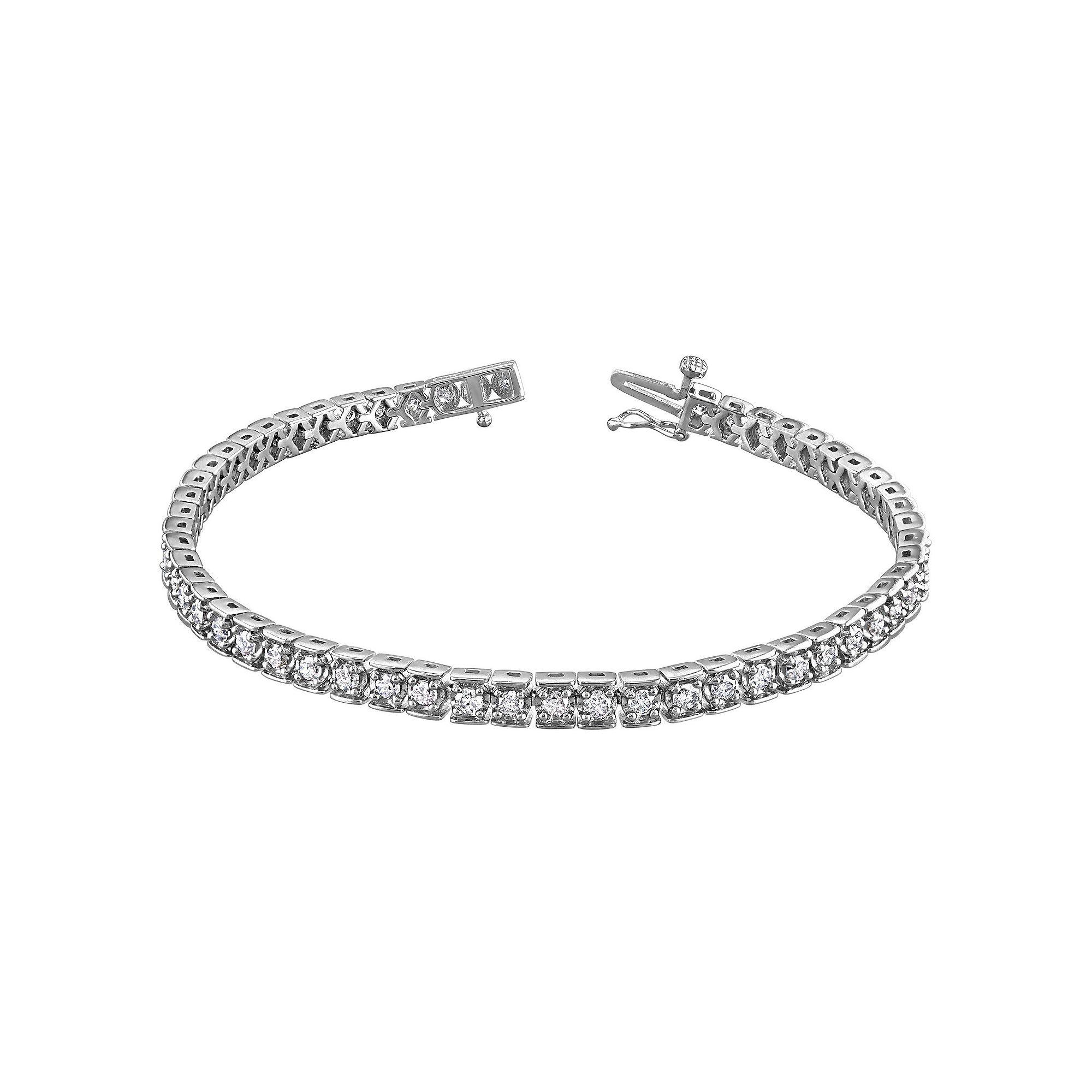 Stella Grace Sterling Silver 3 Carat T.W. Diamond Tennis Bracelet, Women's,  Product Image
