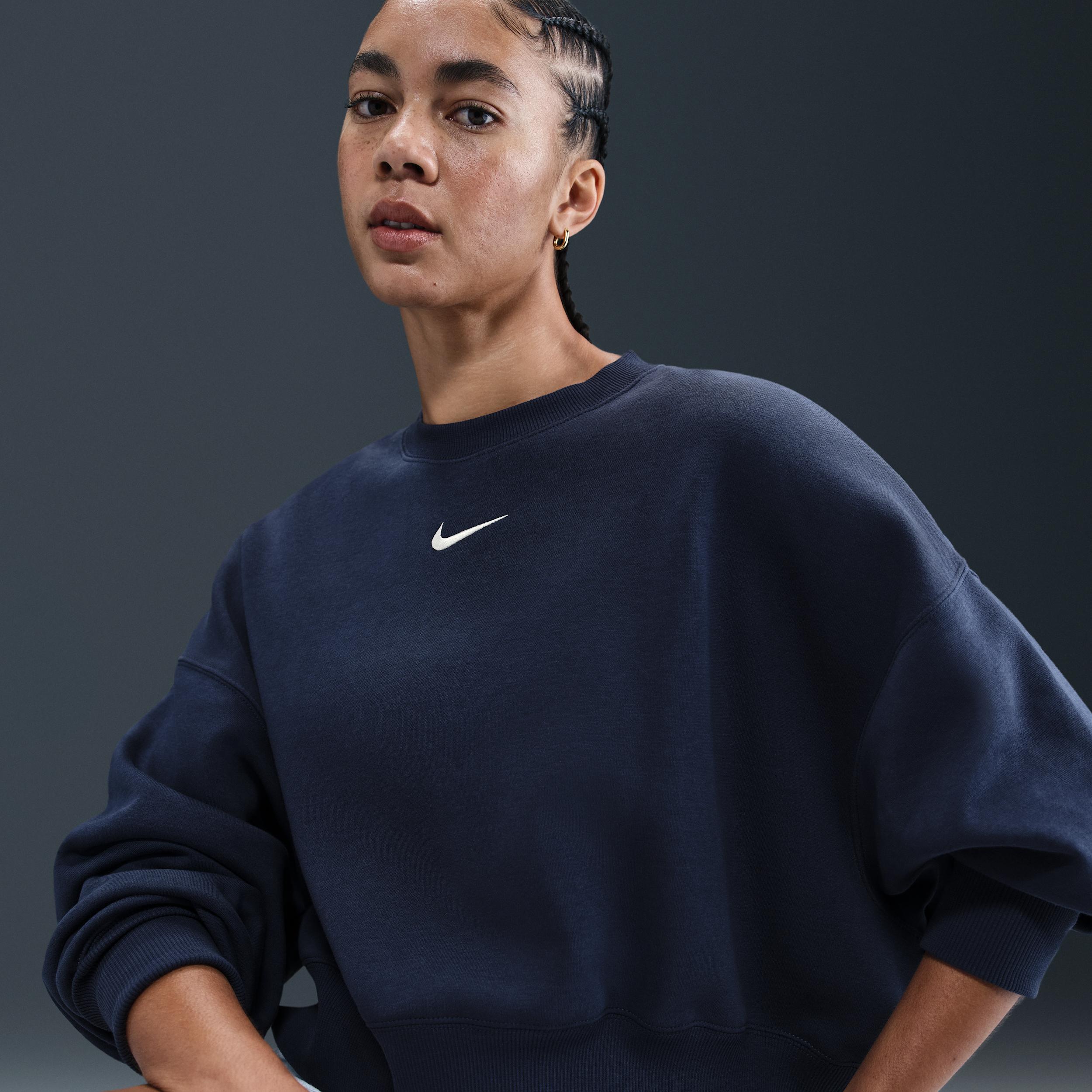 Womens Nike Sportswear Phoenix Fleece Over-Oversized Crew-Neck Sweatshirt | DQ5761-051 Product Image