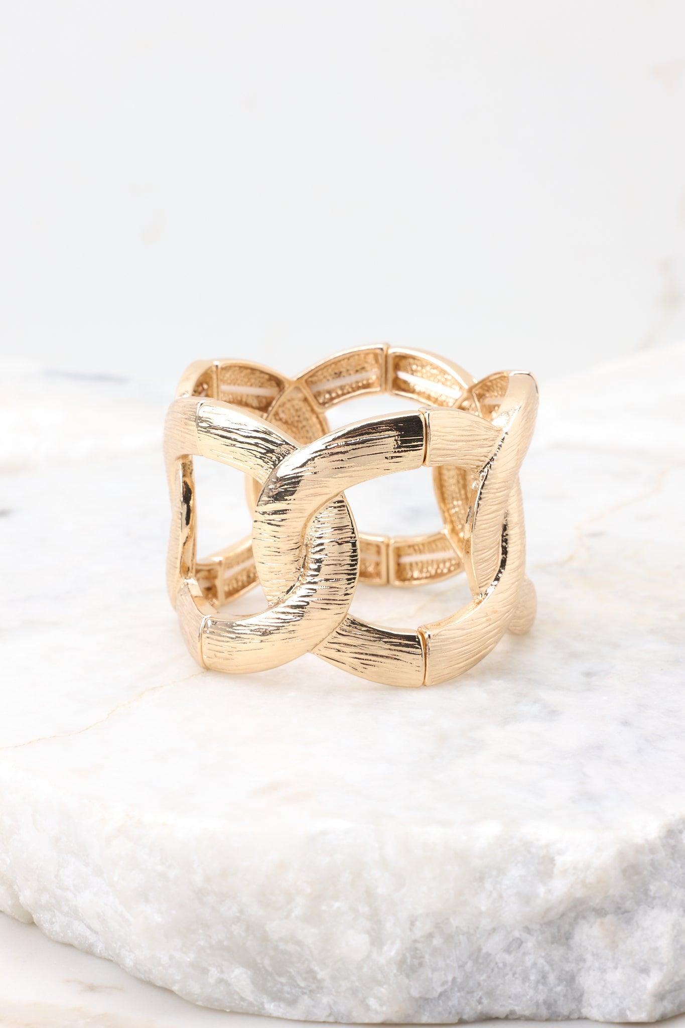 Charming Embrace Gold Bracelet Product Image