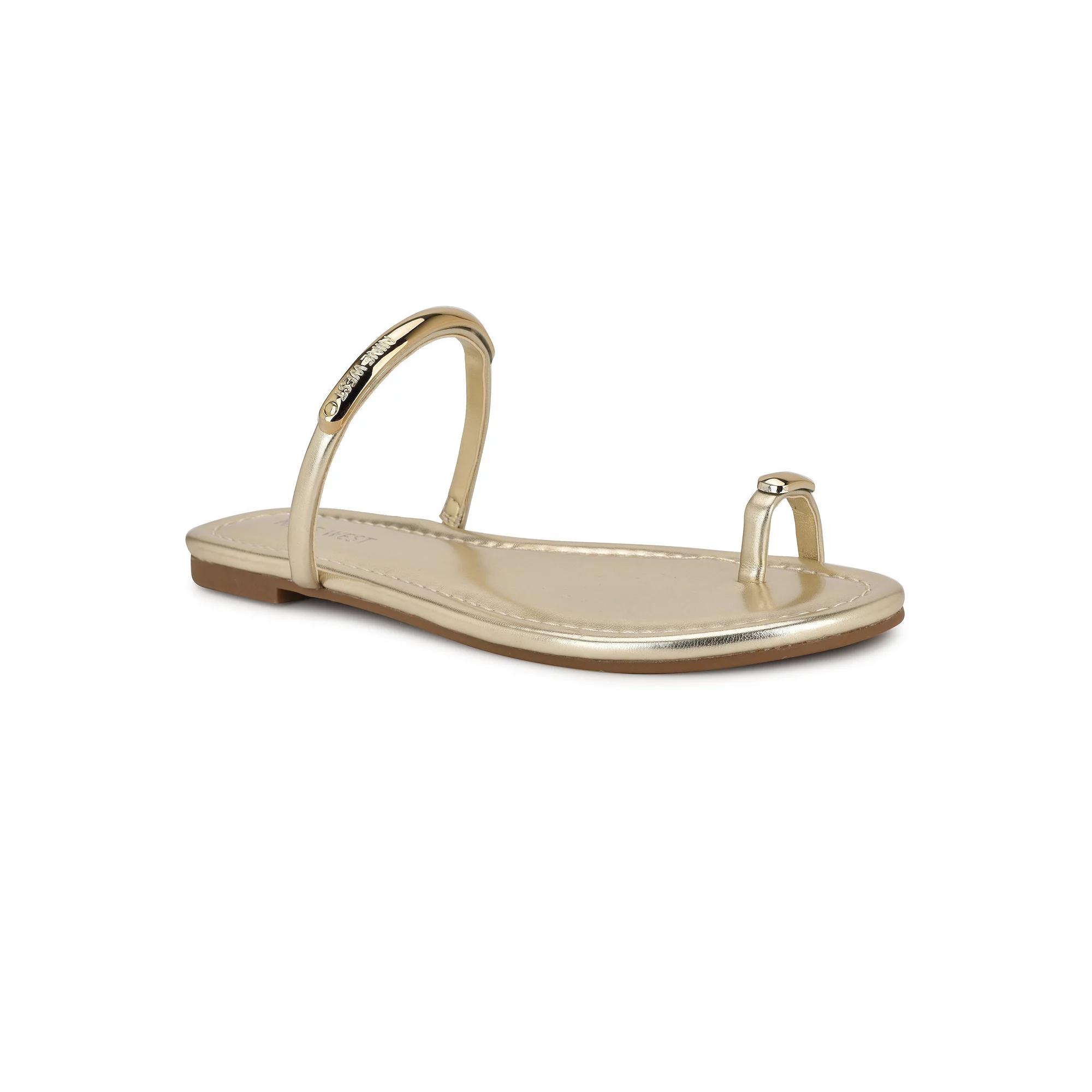 Nine West Balon Women's Casual Open Toe Sandals, Size: 10, Gold Product Image