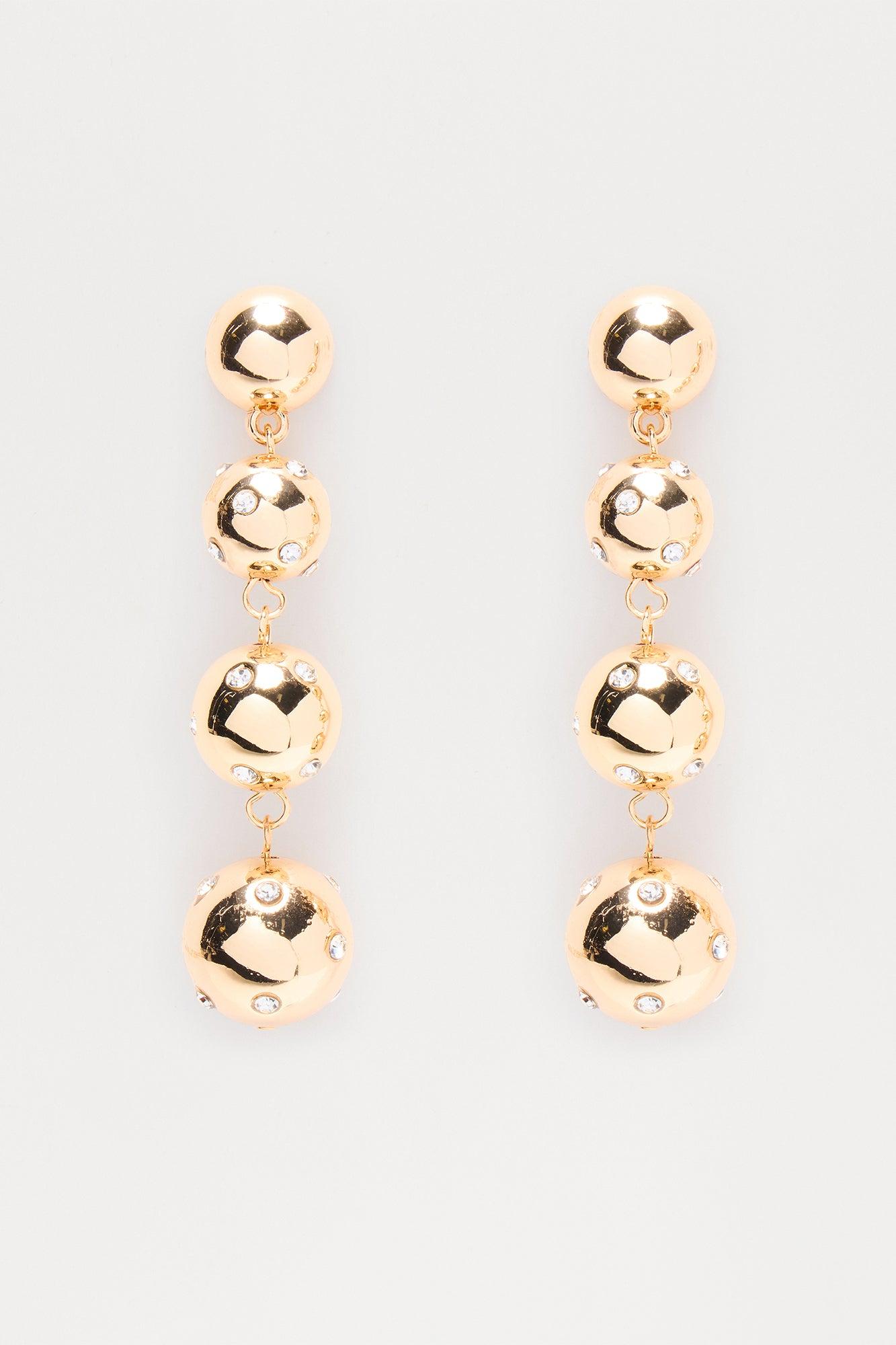 Over The Moon Linear Earrings - Gold Female Product Image