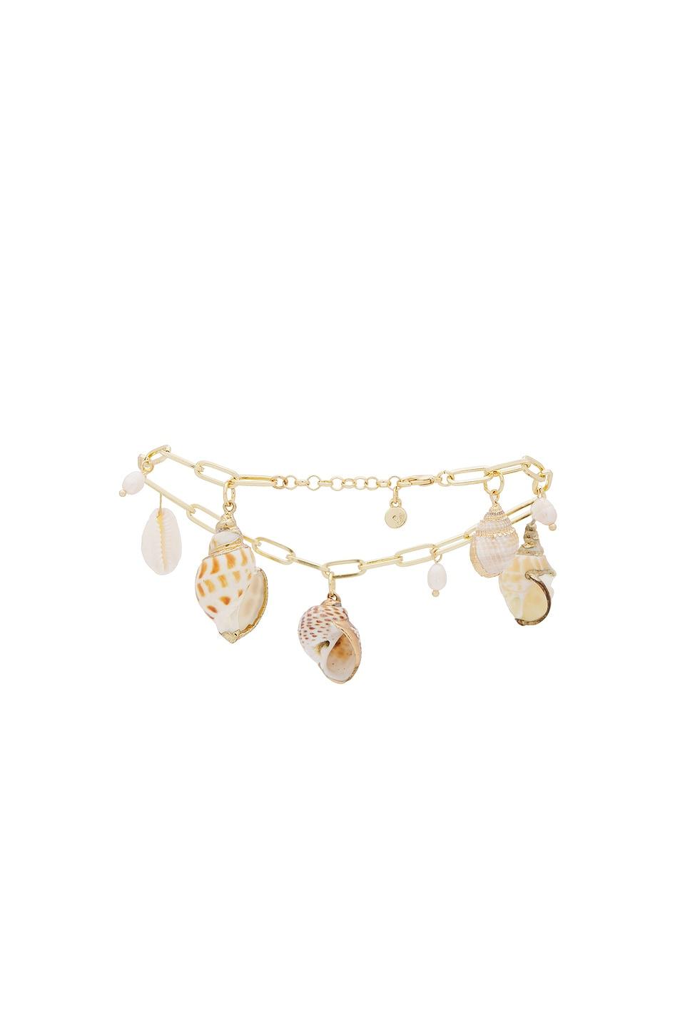 Paperclip Chain Shell Charm Anklet Ettika Product Image