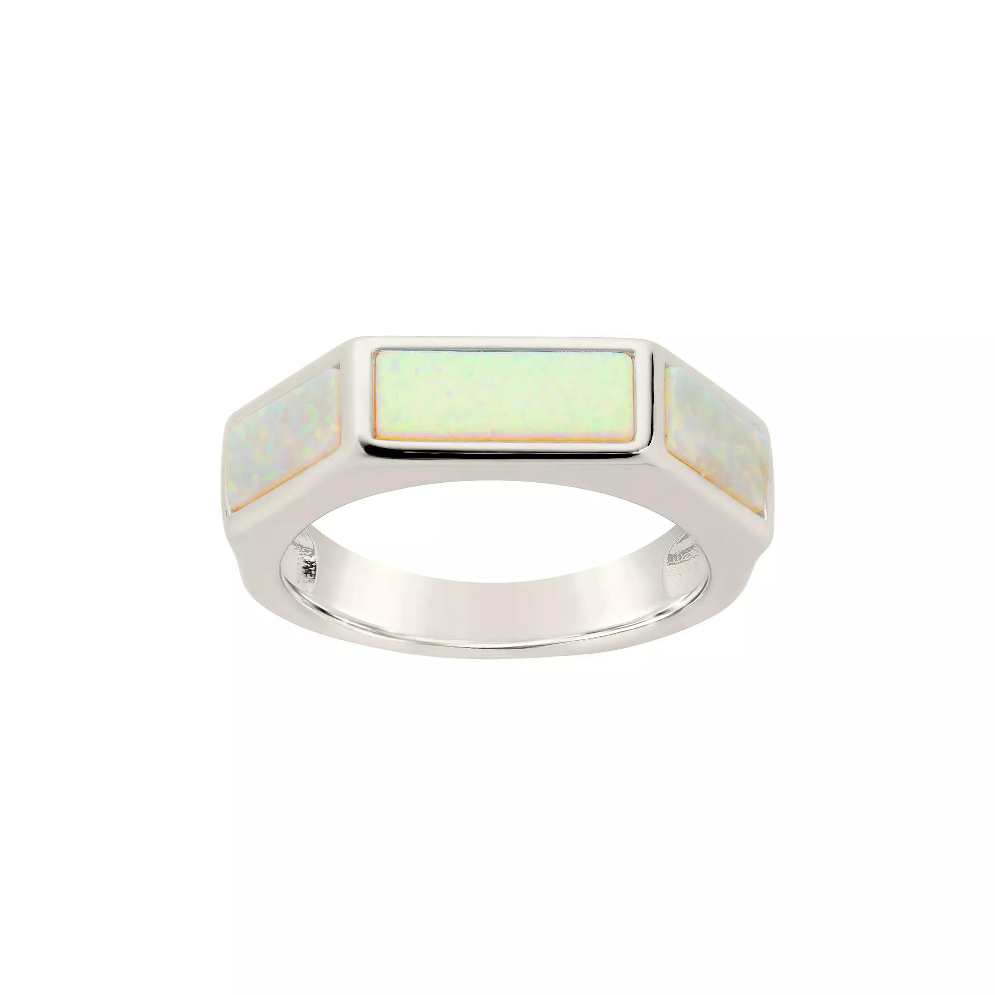 MC Collective Stone Accent Stacking Ring, Womens Silver Tone Product Image