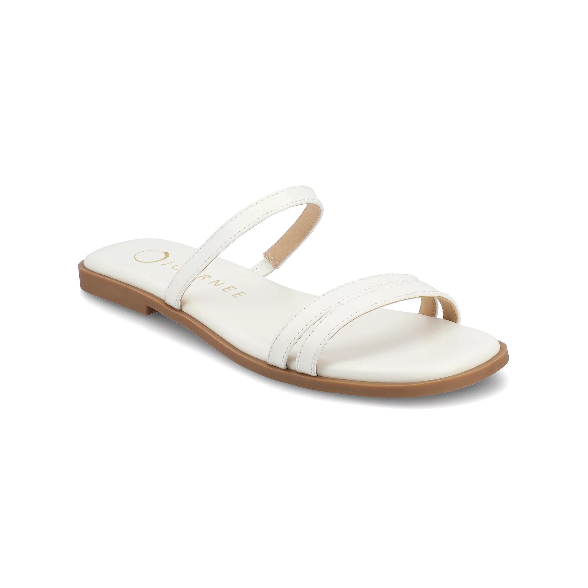 Journee Women's Multi Strap Slide On Flat Sandals,  Product Image