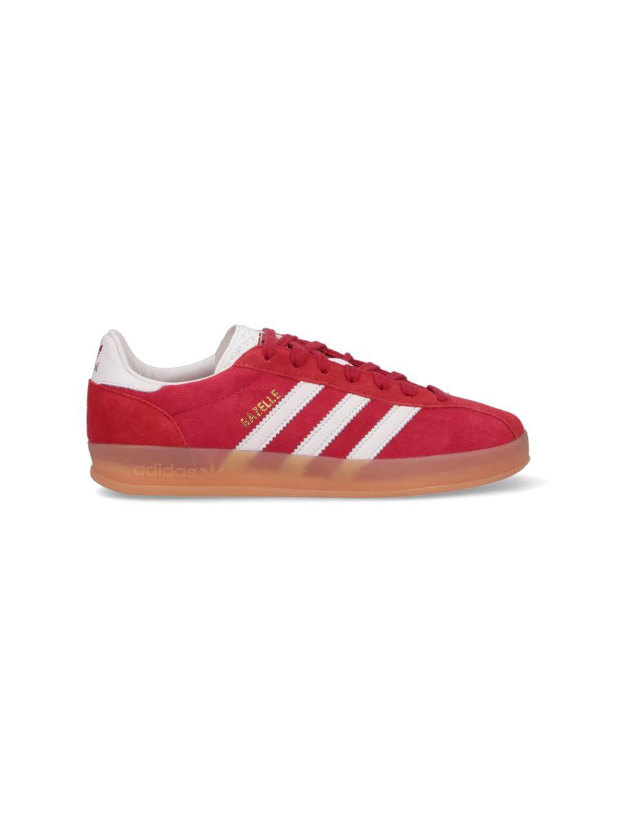 ADIDAS ORIGINALS Gazelle Suede Sneakers With Branded Heel In Red Product Image