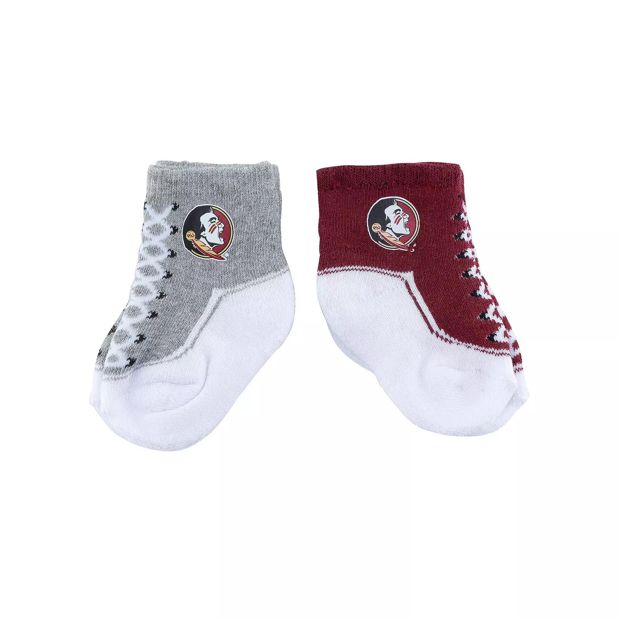 Infant ZooZatz Florida State Seminoles Shoe Two-Pack Socks, Men's, Red Product Image