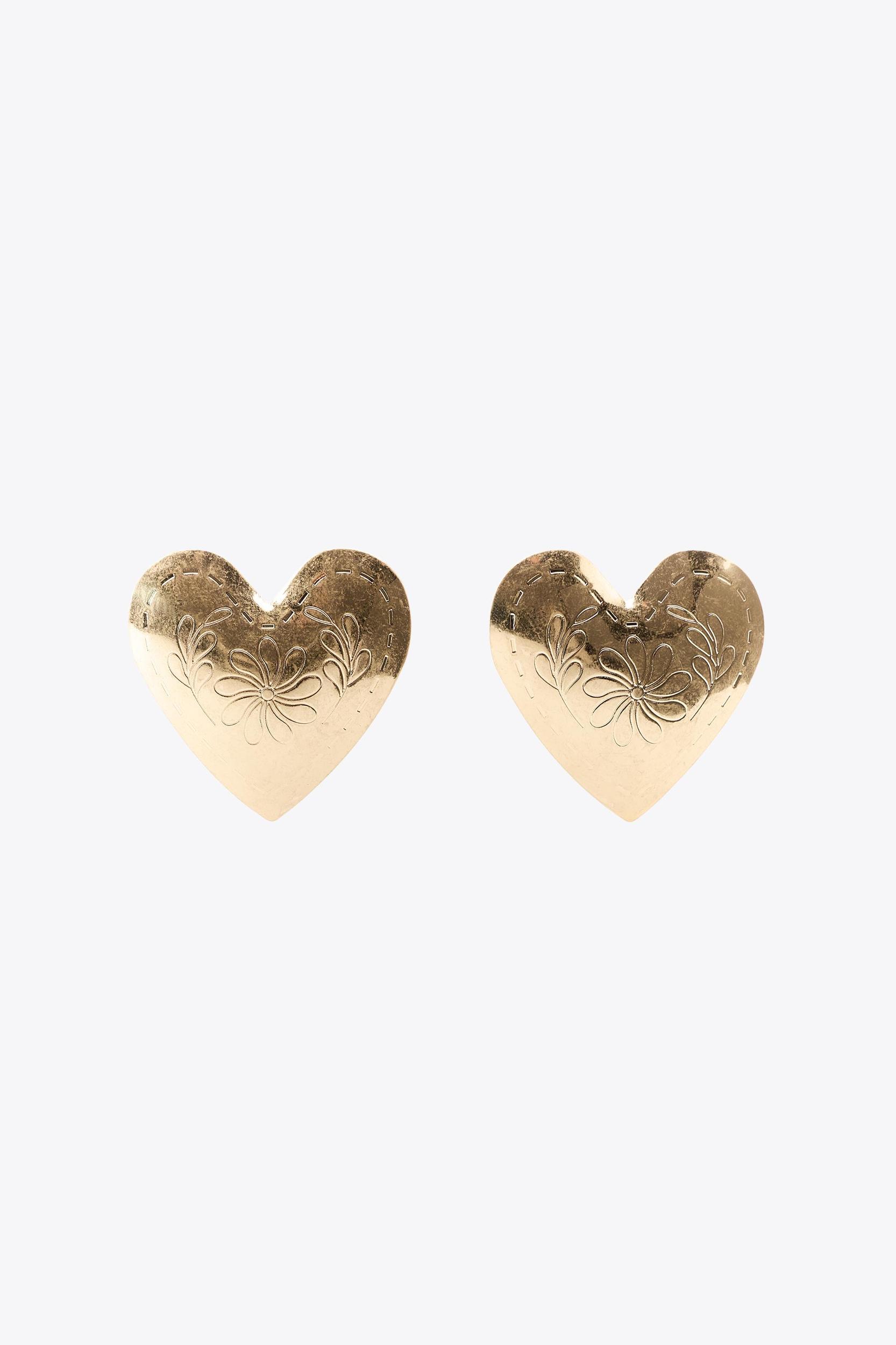 TEXTURED HEART EARRINGS Product Image