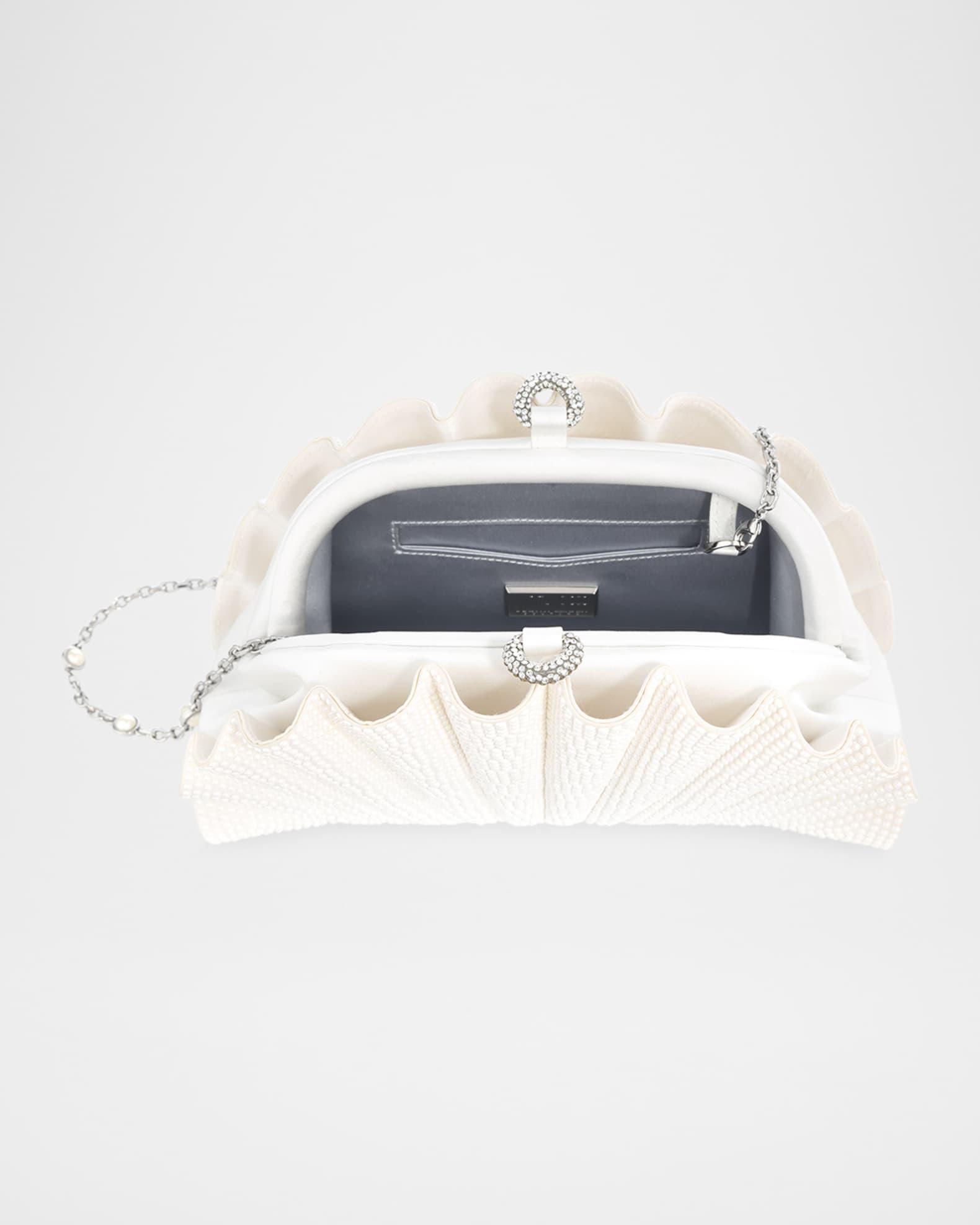 Origami Pearly Embellished Fan Clutch Bag Product Image