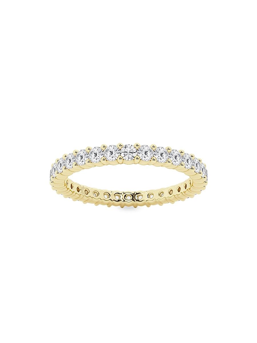 Womens 14K Yellow Gold & Shared-Prong Natural Diamond Eternity Band/1.00-5.00 TCW Product Image