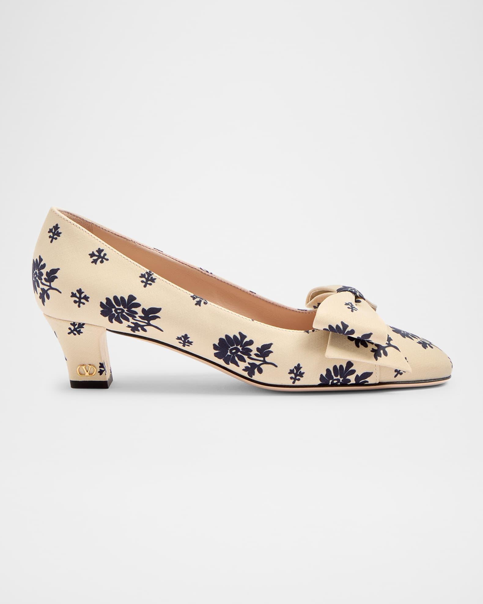 Bowow Floral Bow Pumps Product Image